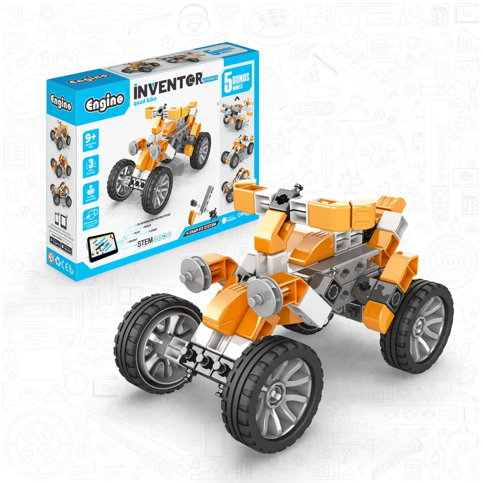 Engino Inventor Mechanics Quad Bike constructor 5 modele 9+ ani