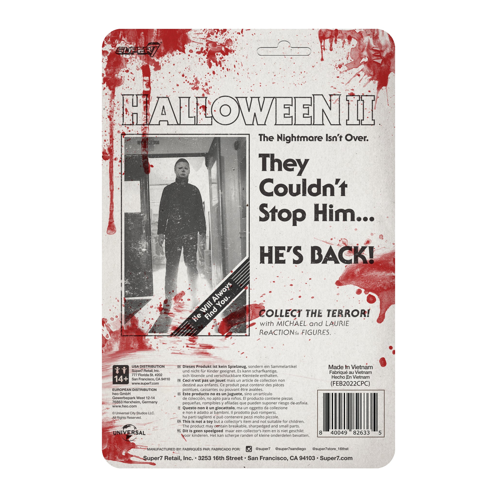 Super7 Halloween II Michael Myers figurina 9,5 cm blood