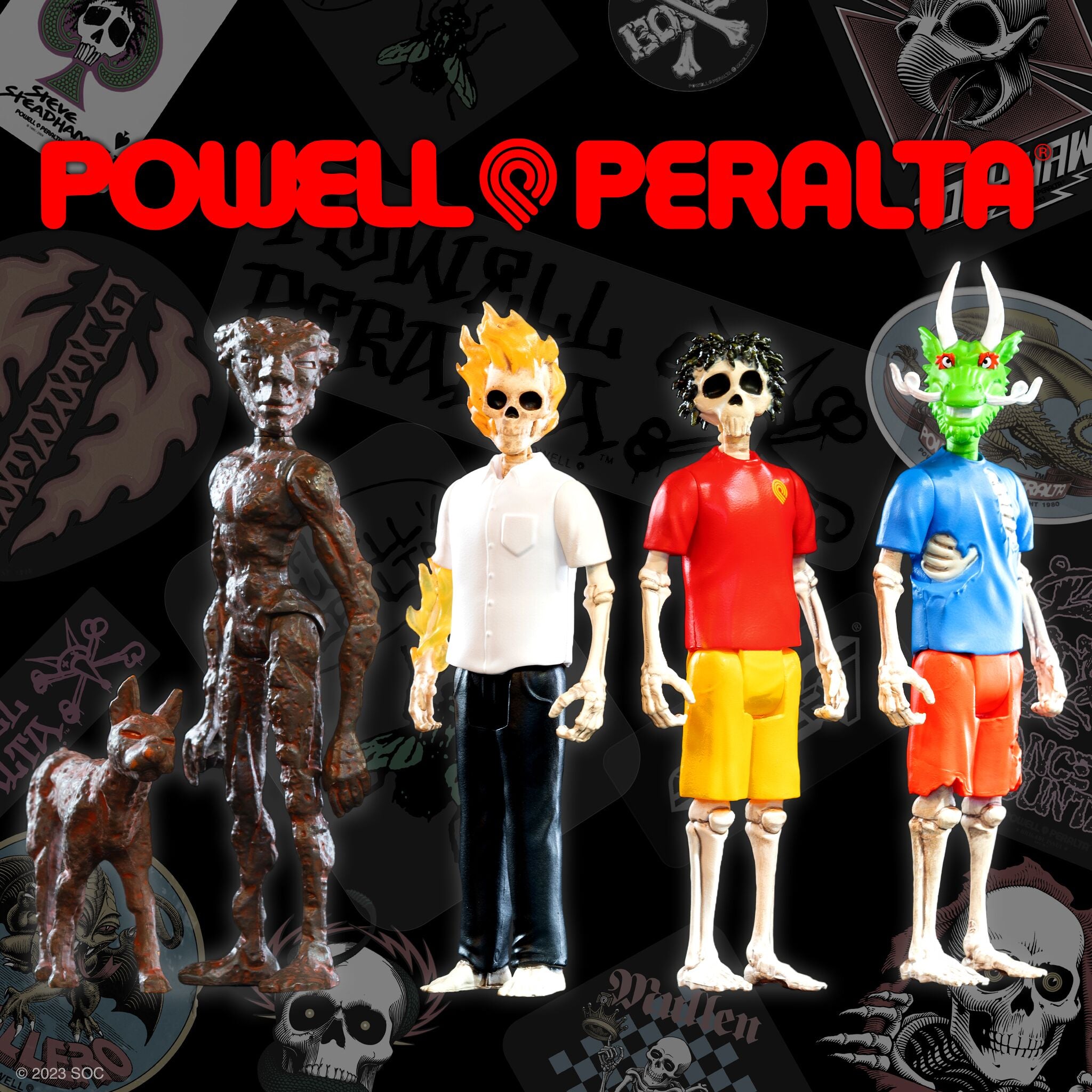 Super7 Powell-Peralta ReAction Wave 3 set 12 figurine PDQ
