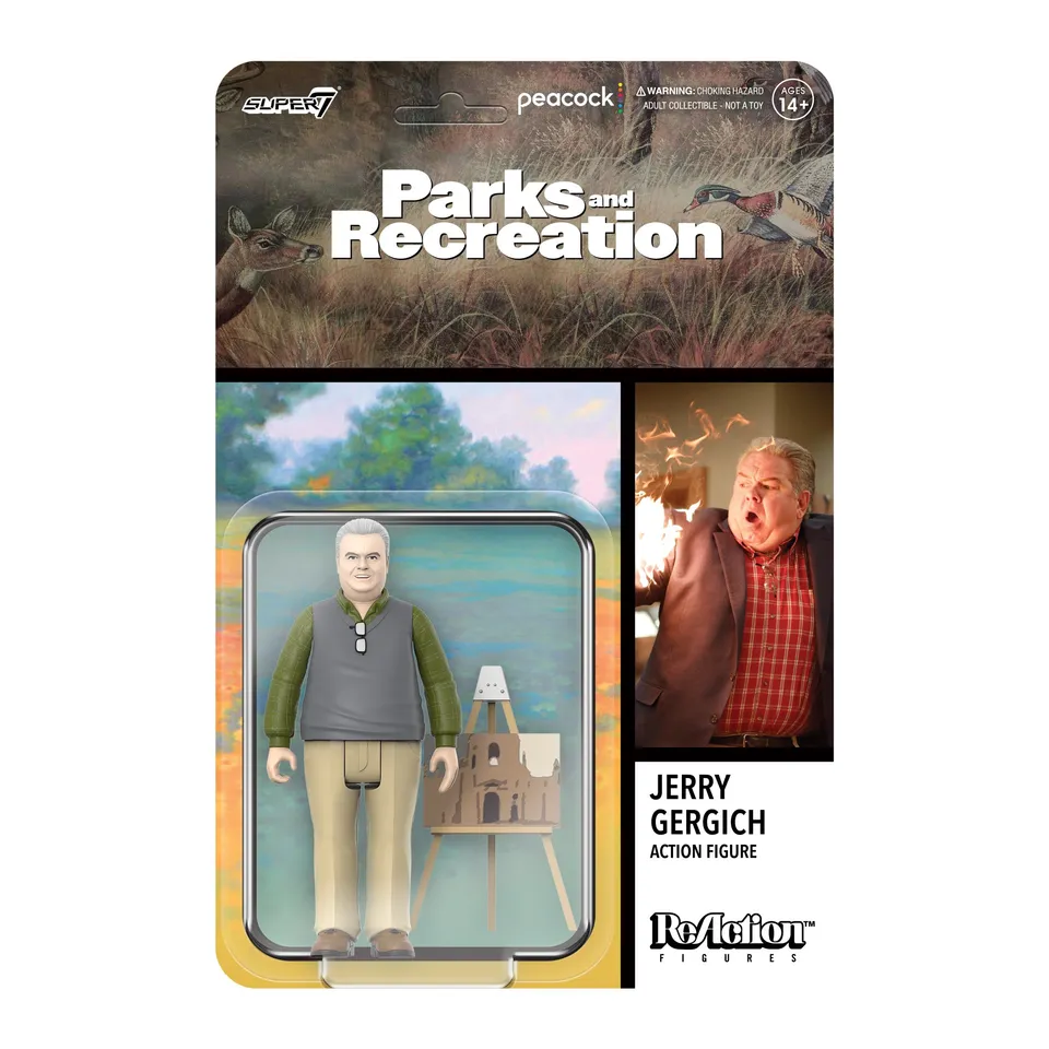 Super7 Parks Recreation ReAction Jerry figurina 3,75 inch