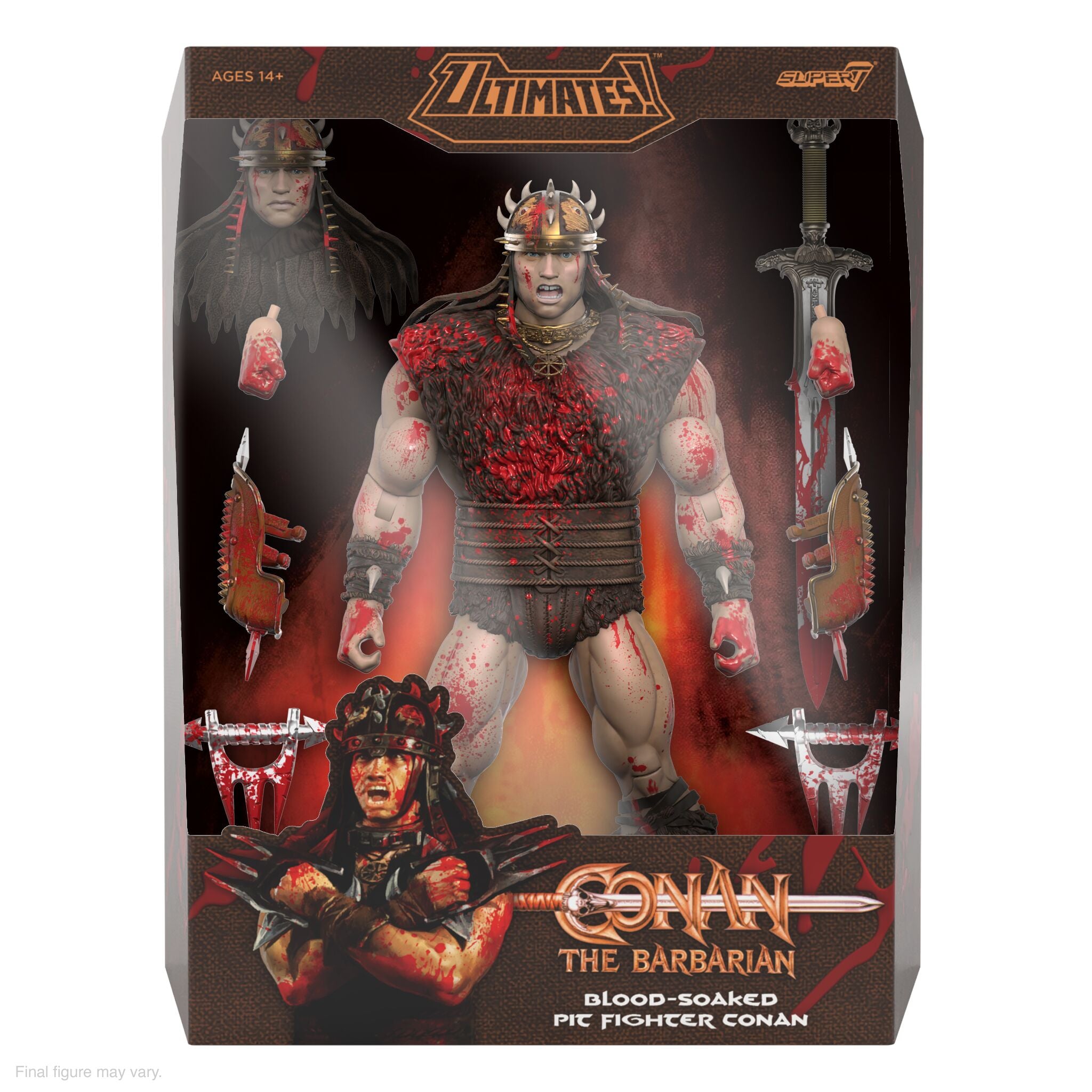 Super7 Ultimates Blood-Soaked Pit Fighter Conan figurina 18cm