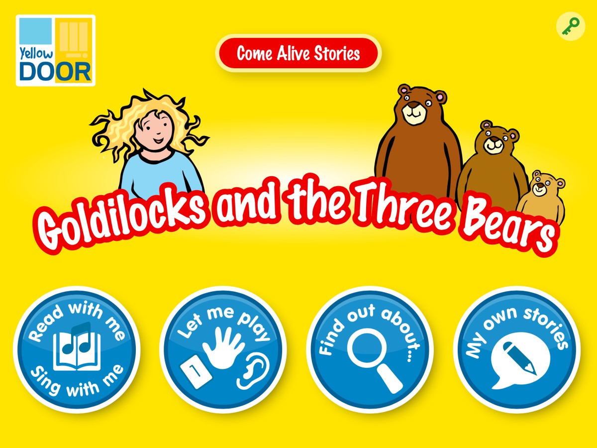 Yellow Door Goldilocks Three Bears aplicatie povesti interactiva