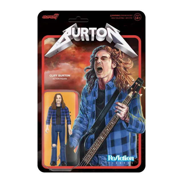 Super7 ReAction Cliff Burton Flannel Shirt figurina 9,5 cm