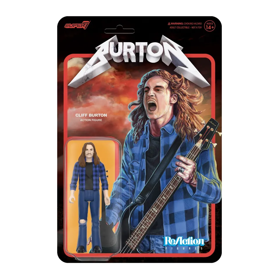 Super7 ReAction Cliff Burton Flannel Shirt figurina 9,5 cm