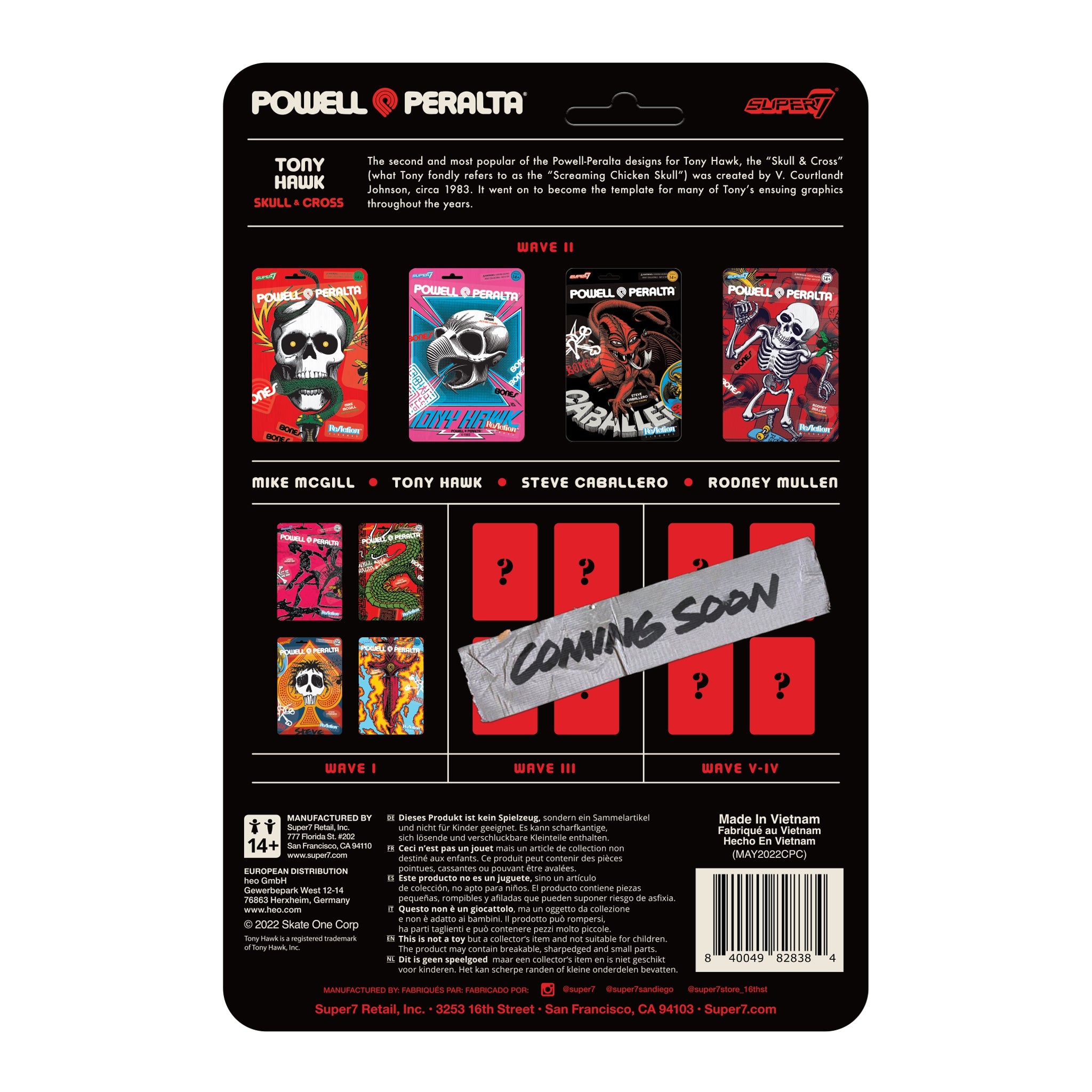 Super7 ReAction Powell-Peralta Tony Hawk Wave 2 figurina schelet