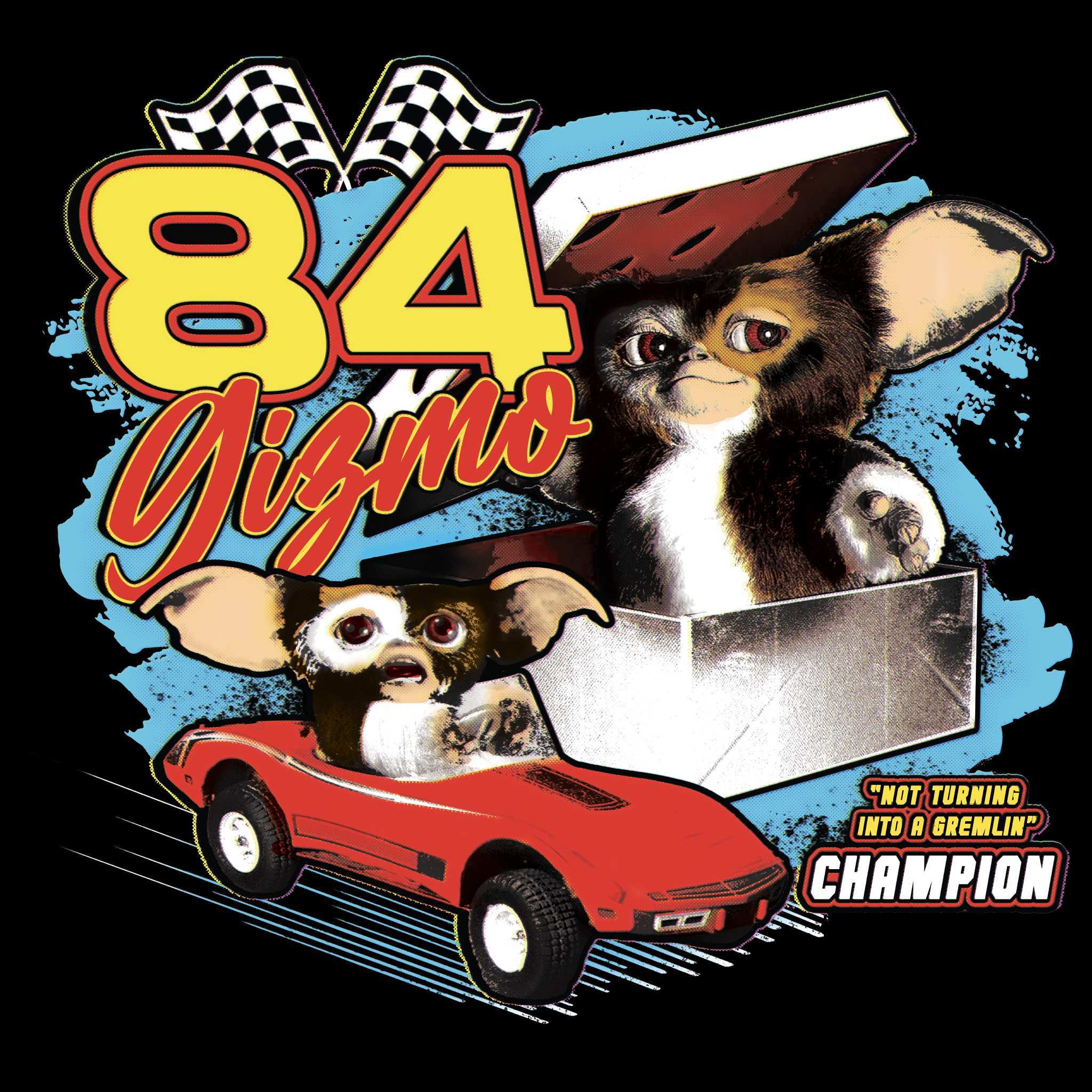 Super7 Gremlins Gizmo Racer tricou negru M
