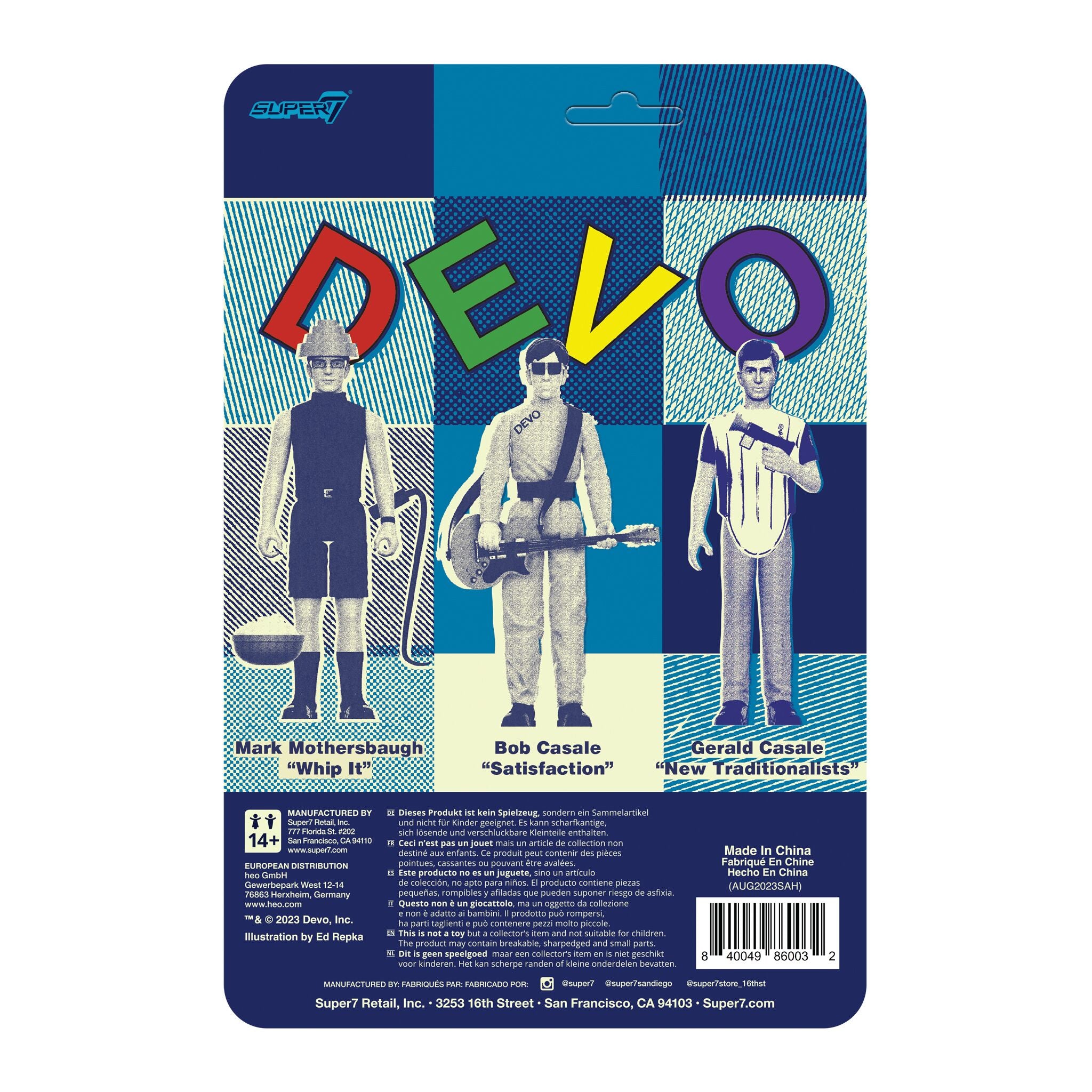 Super7 Devo ReAction Gerald Casale figurina 9,5 cm