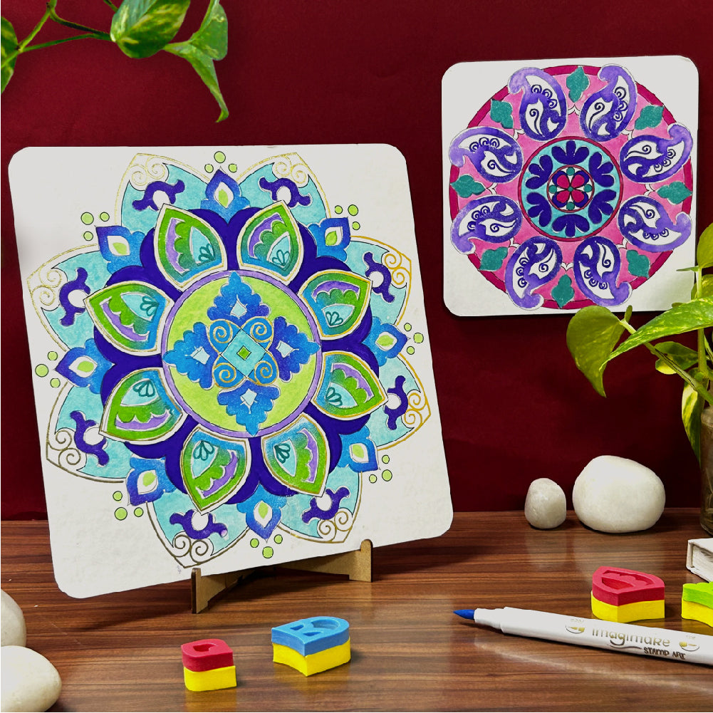 Imagimake Mandala set pictura acuarela 3 panze motive