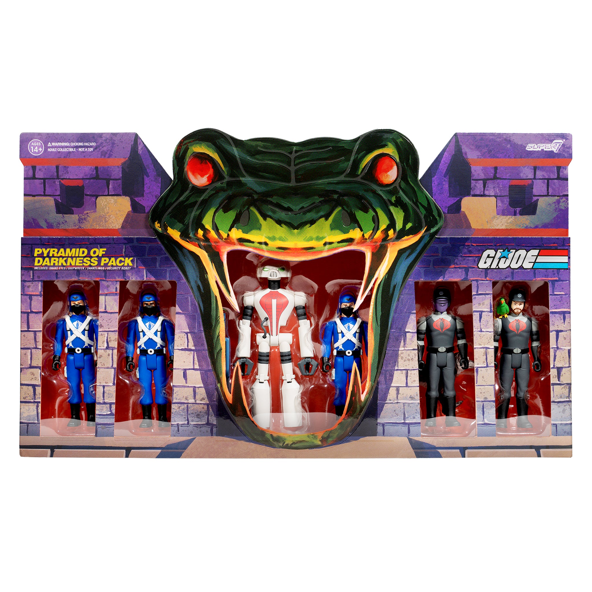 Super7 G.I. Joe ReAction Snakelings Box Set 6 figurine