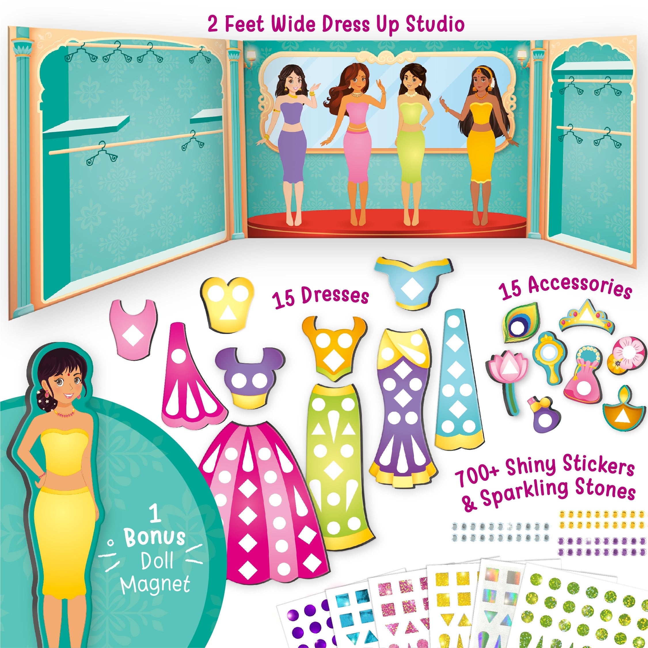 Imagimake Magnetic Dress Up Indian Princess joc magnetic
