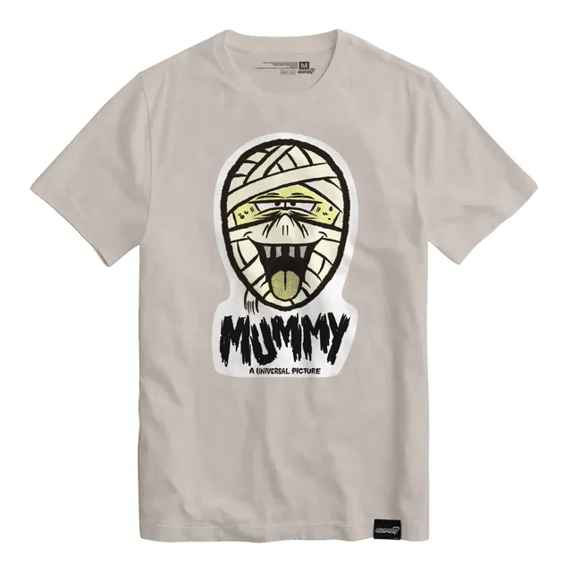 Super7 FreakyFaces Mummy tricou bej bumbac