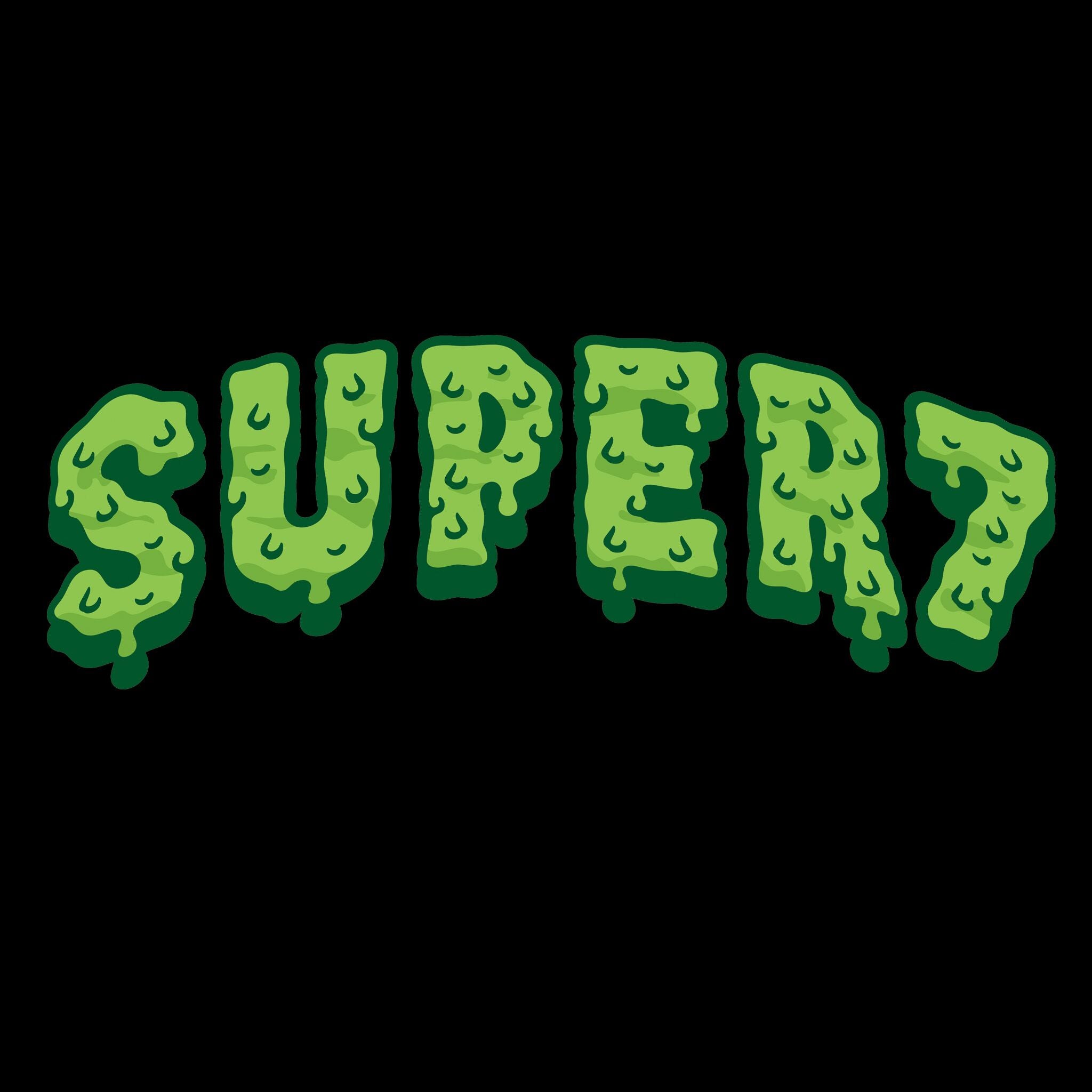 Super7 Slime Logo tricou negru bumbac fosforescent