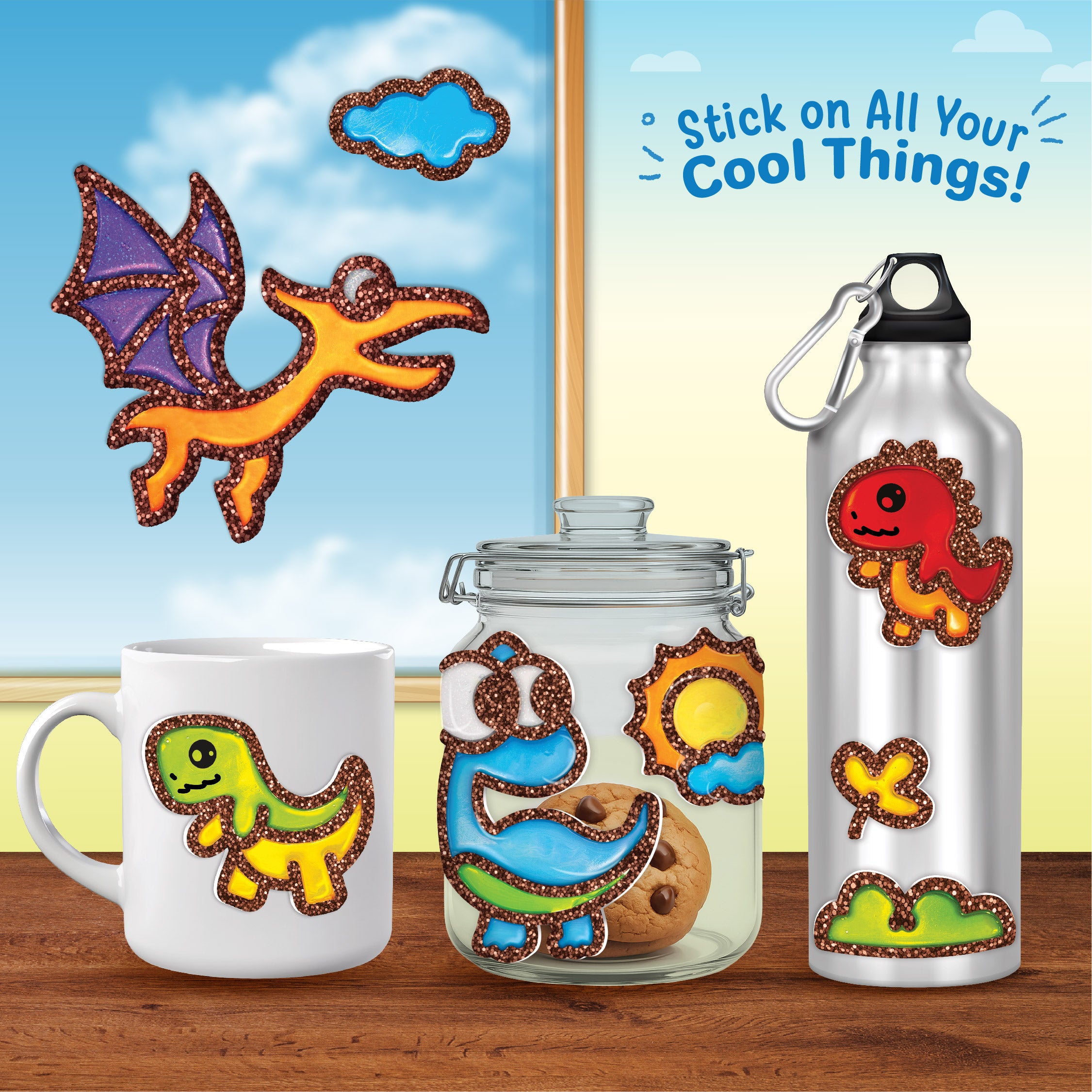 Imagimake Jelly Stickers Dino stickere 3D dinozauri