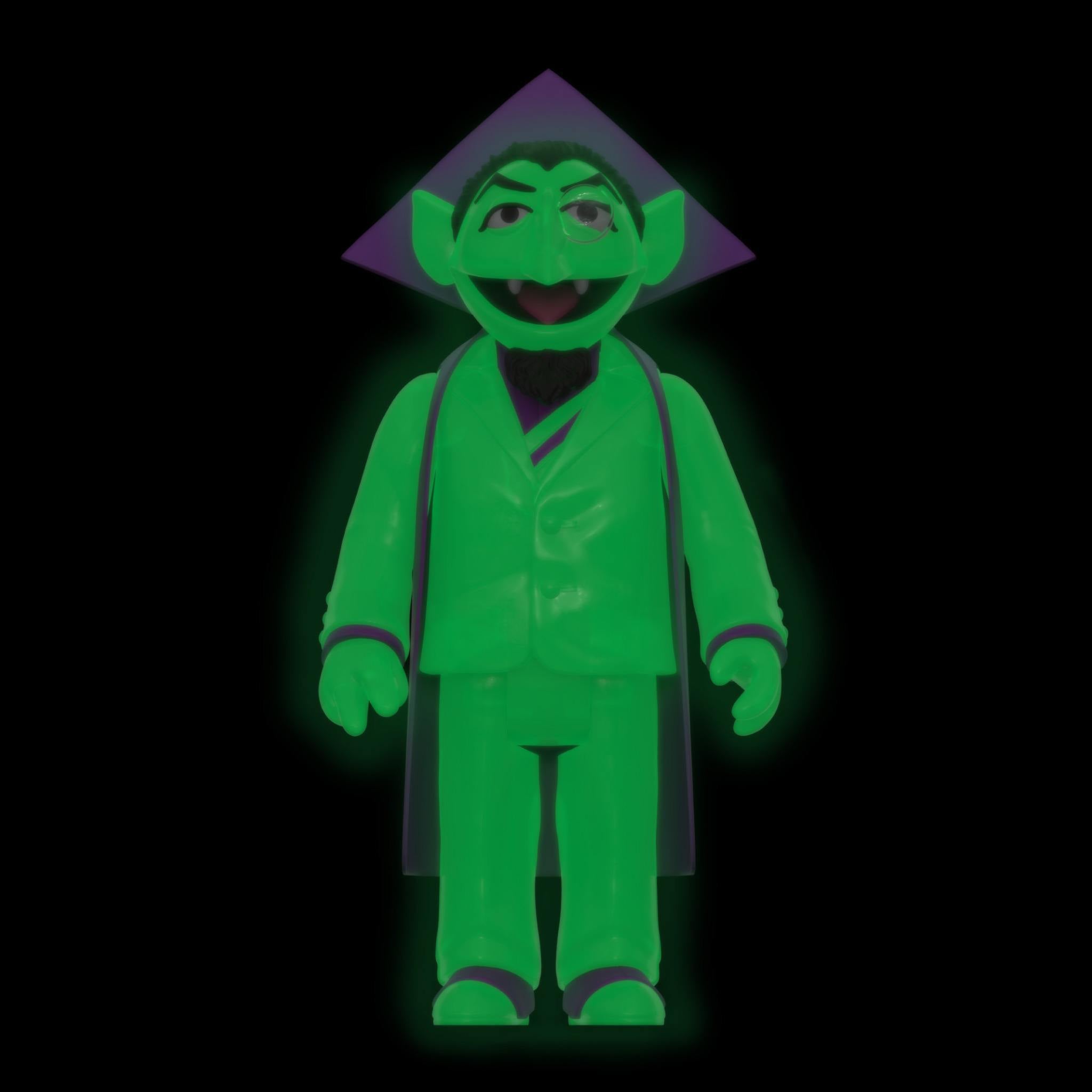 Super7 Sesame Street Count Von Count figurina fosforescenta