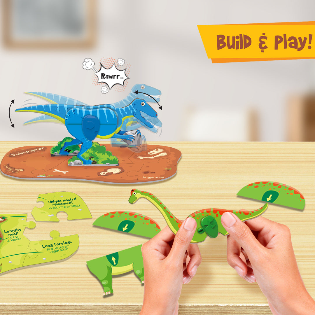 Imagimake Dino & Egg Orange jucarie dinozauri fosforescenti