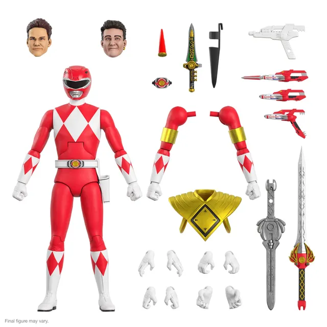 Super7 Ultimates Power Rangers Red Ranger figurina 18cm