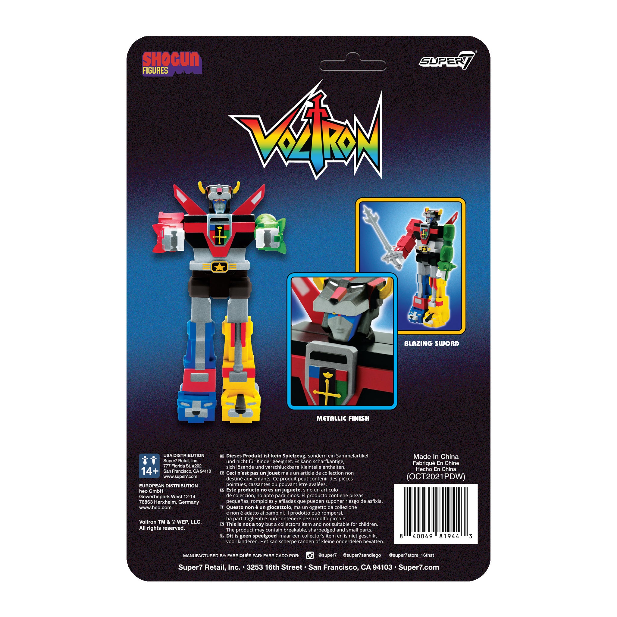 Super7 ReAction Voltron Shogun figurină 9,5 cm