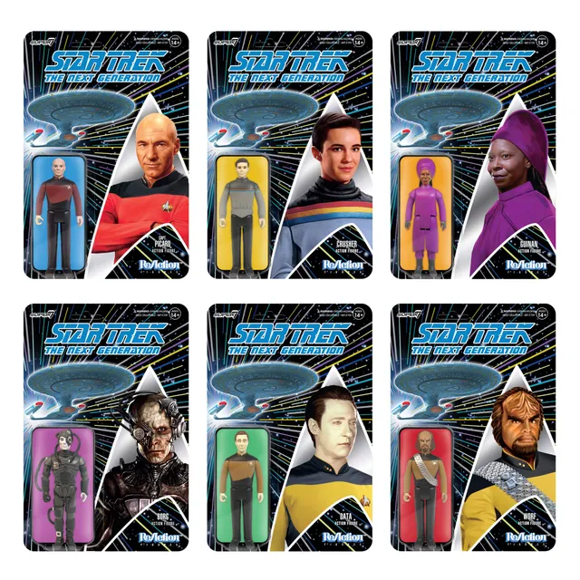 Super7 Star Trek TNG Wave 1 set 6 figurine
