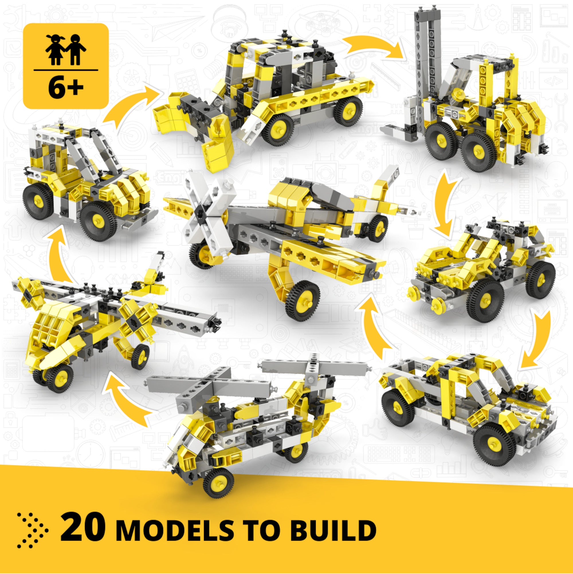 Engino Creative Builder 20 Set Construcție 20 Modele
