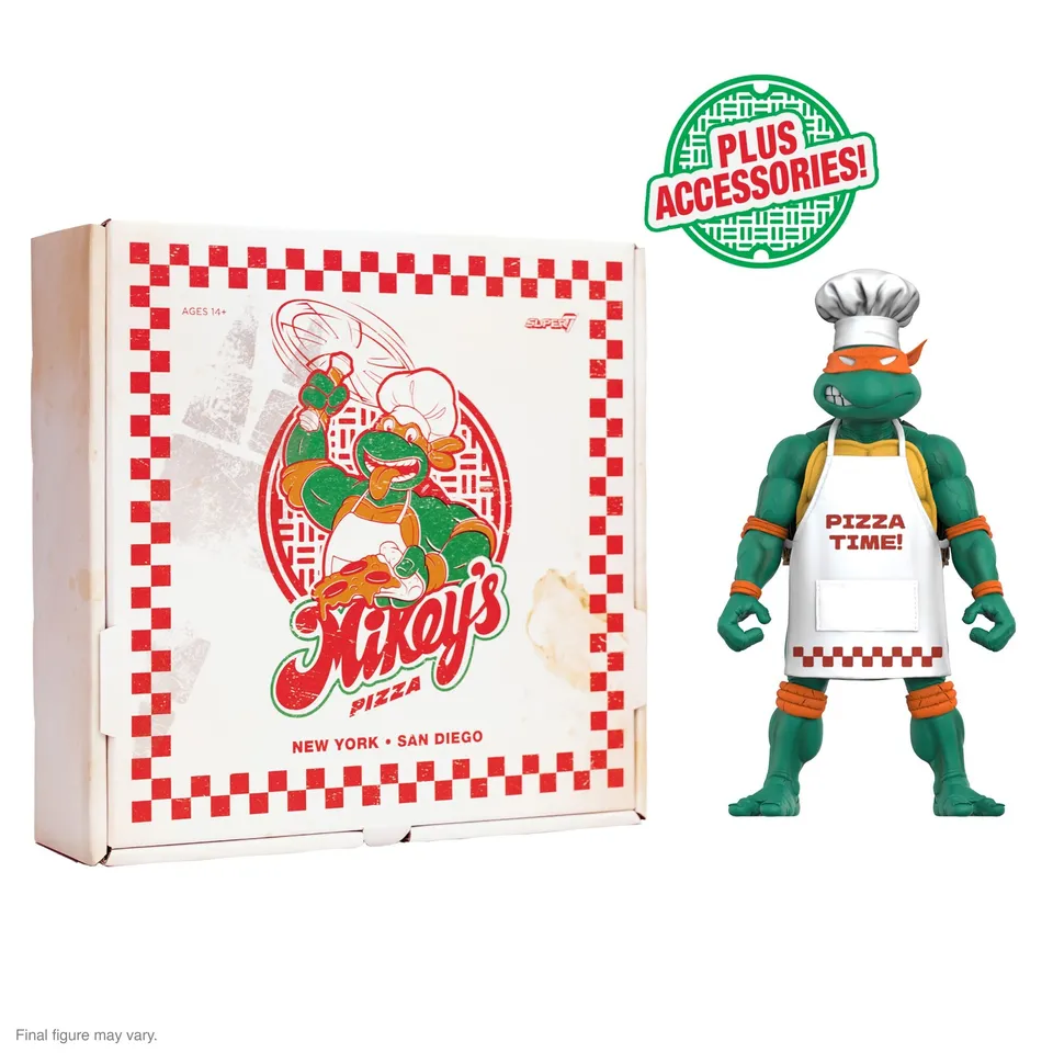 Super7 TMNT Ultimates Michelangelo Pizza Chef figurina 7 inch