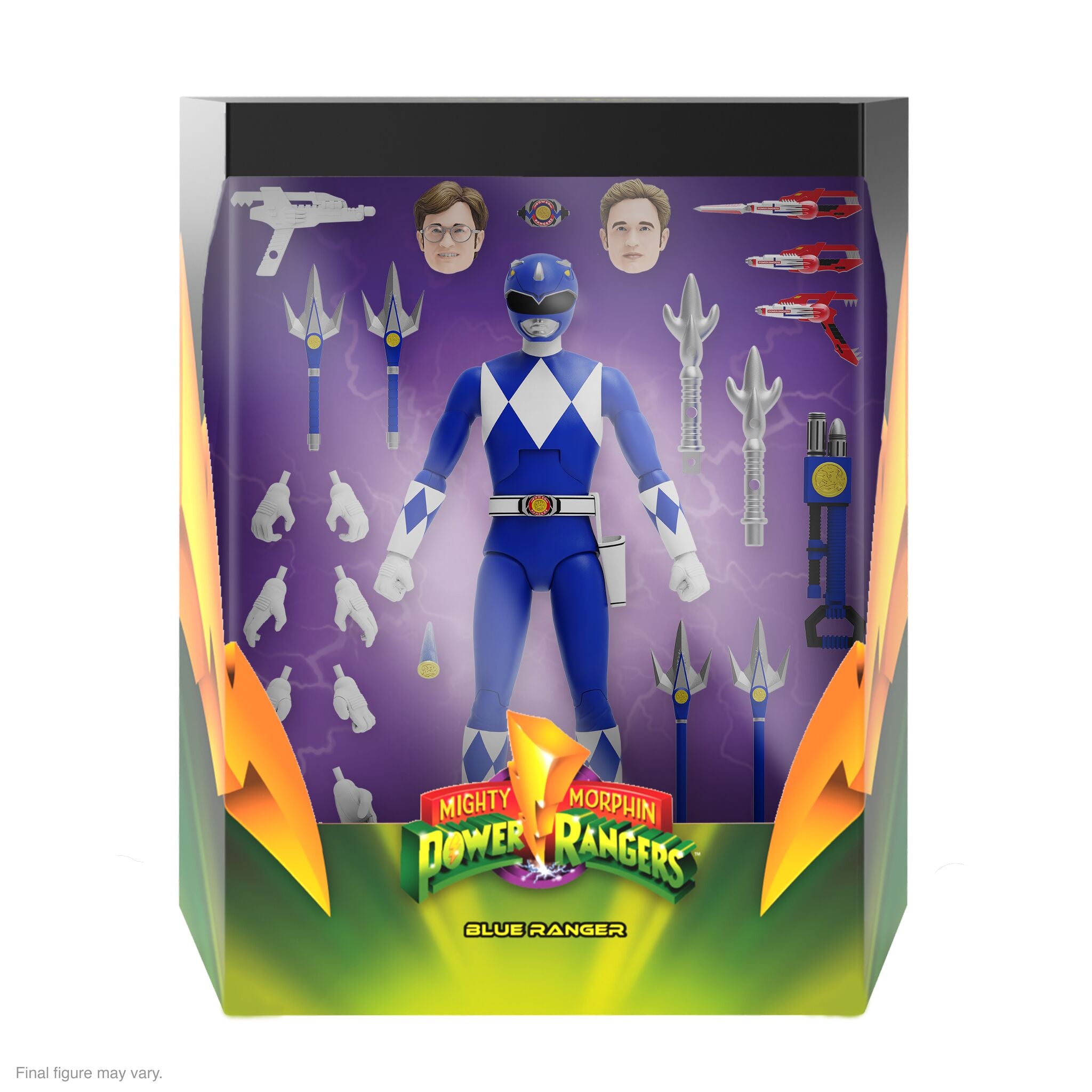 Super7 Power Rangers ULTIMATES Wave 3 Blue Ranger figurina 18cm