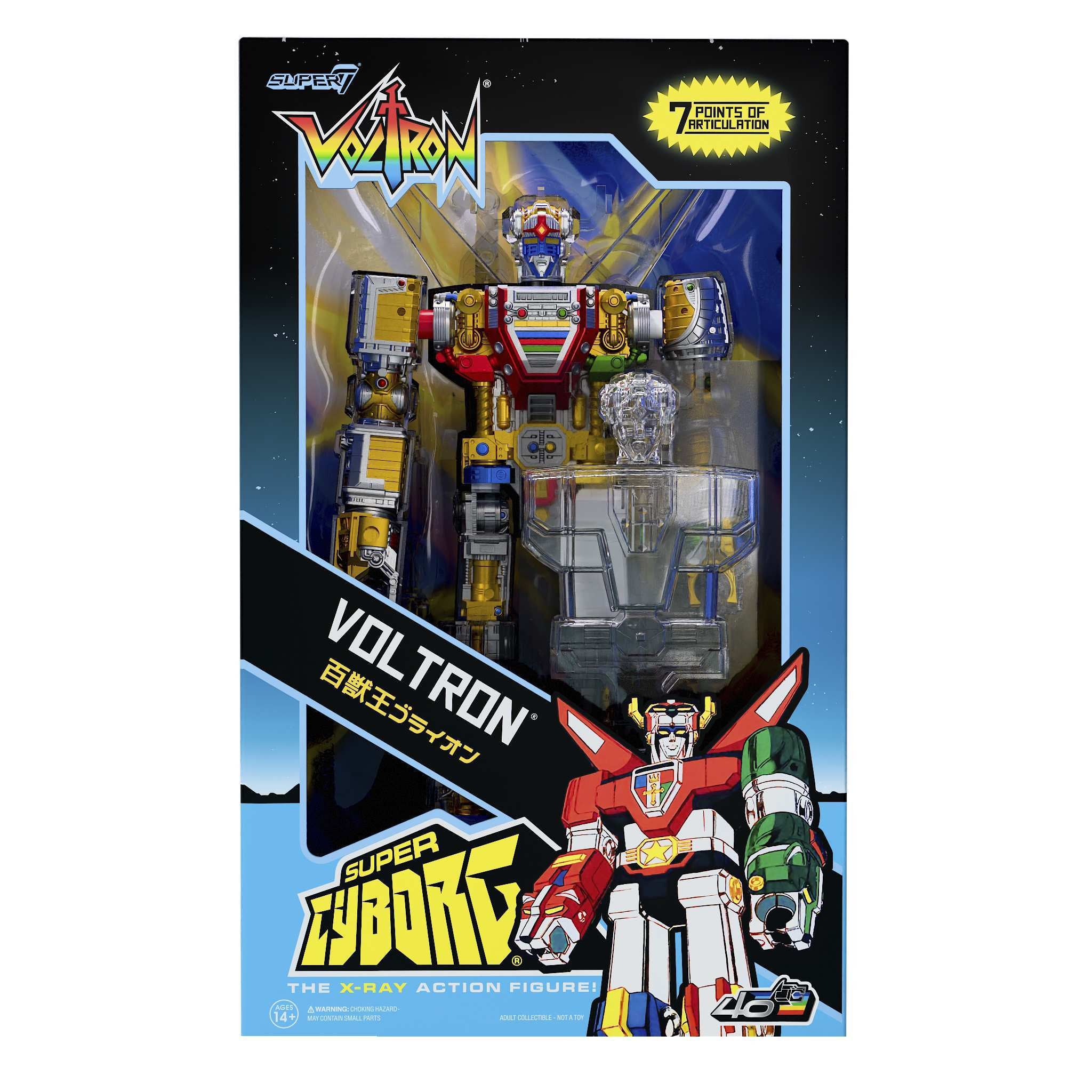 Super7 Super Cyborg Voltron Clear figurina robot 28cm