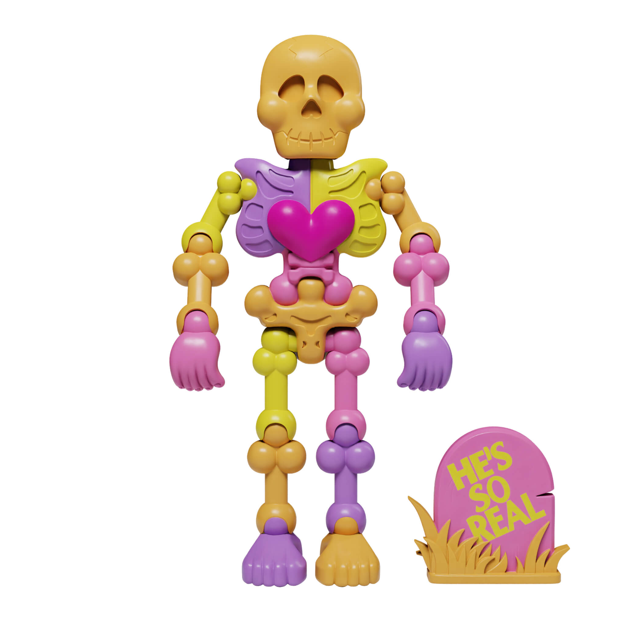 Super7 Mr. Bones ReAction figurina schelet cu piatra