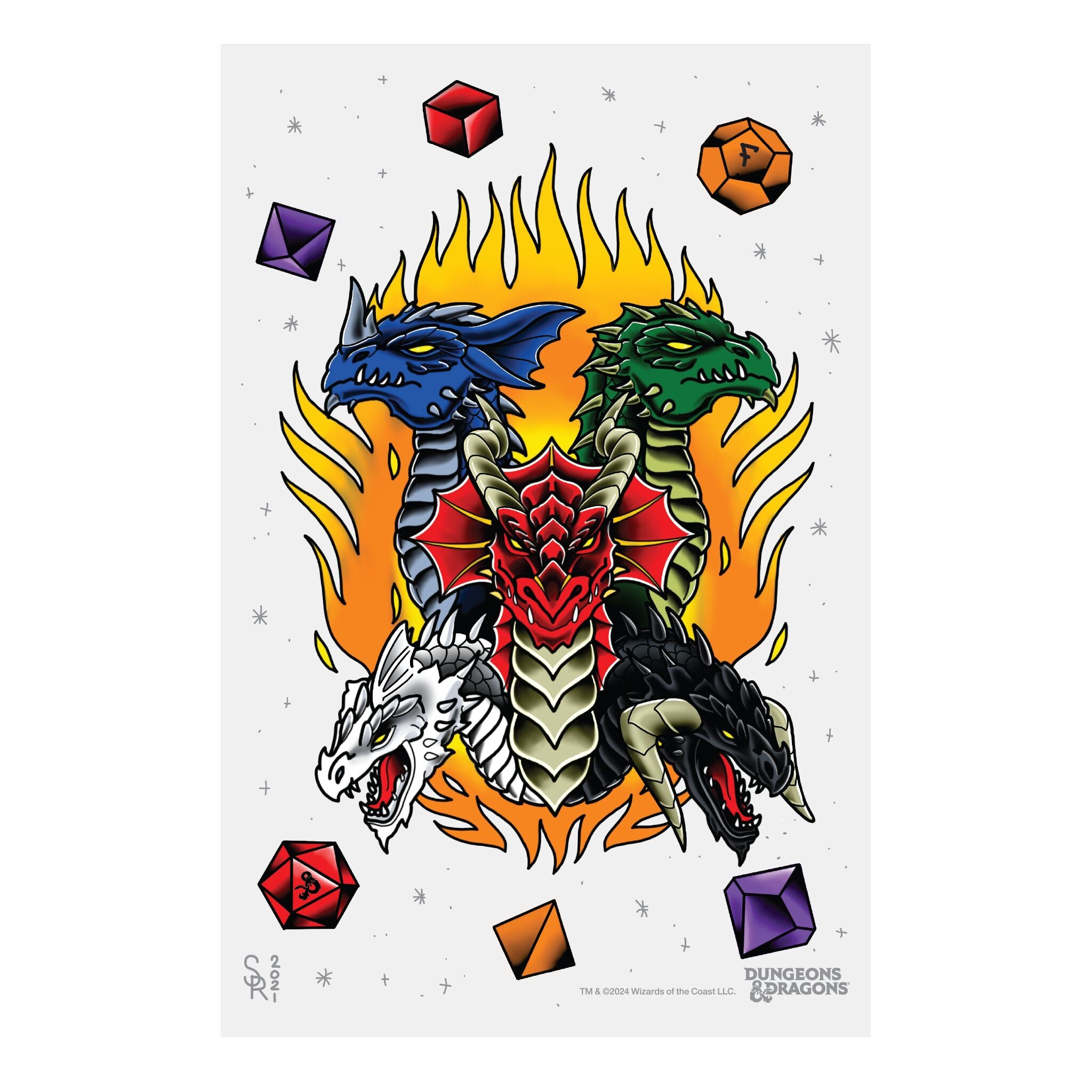 Super7 Dungeons and Dragons set tatuaje temporare XL 3 coli