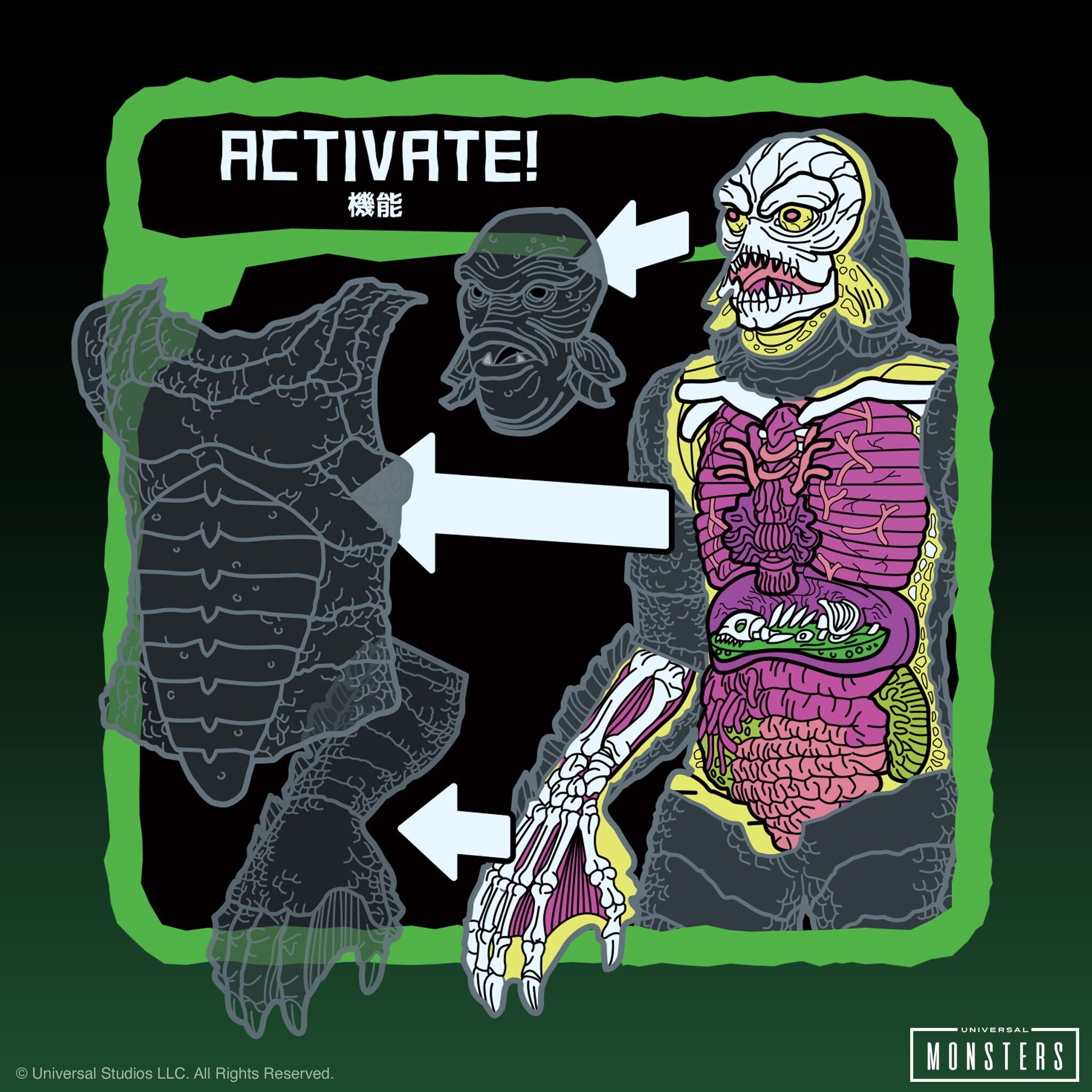 Super7 Universal Monsters Super Cyborg Creature figurină clear