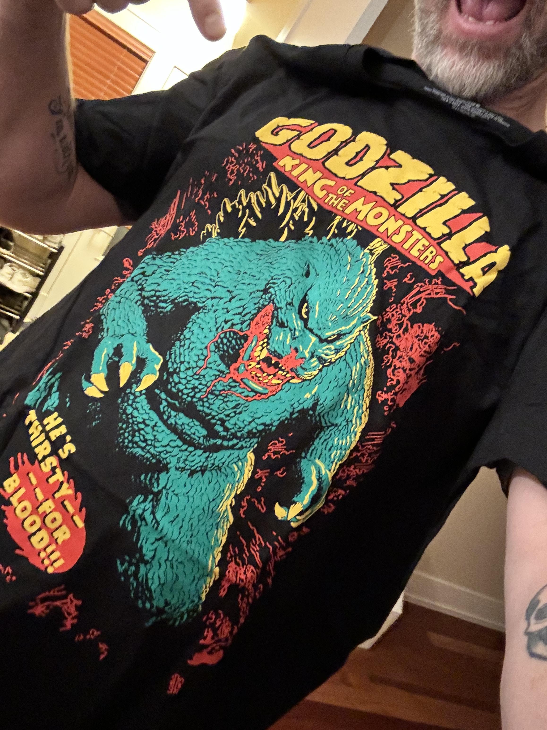Super7 Toho Bloody Godzilla tricou negru bumbac