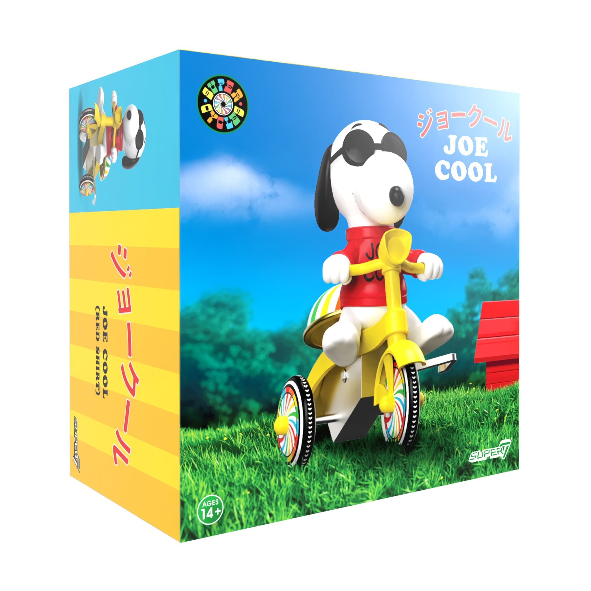 Super7 Peanuts Super Cycles Joe Cool tricicleta galbena