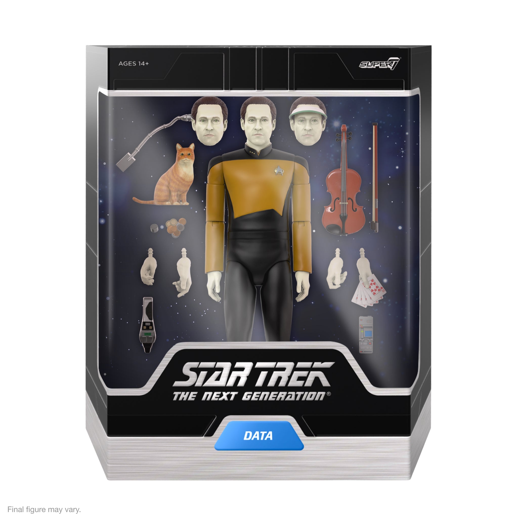 Super7 Star Trek TNG Ultimates Data figurina 18cm accesorii