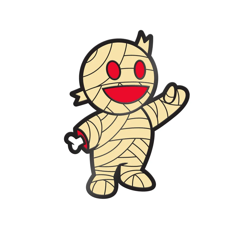 Super7 OG Mummy Boy insigna pin emailat 1,5 inch