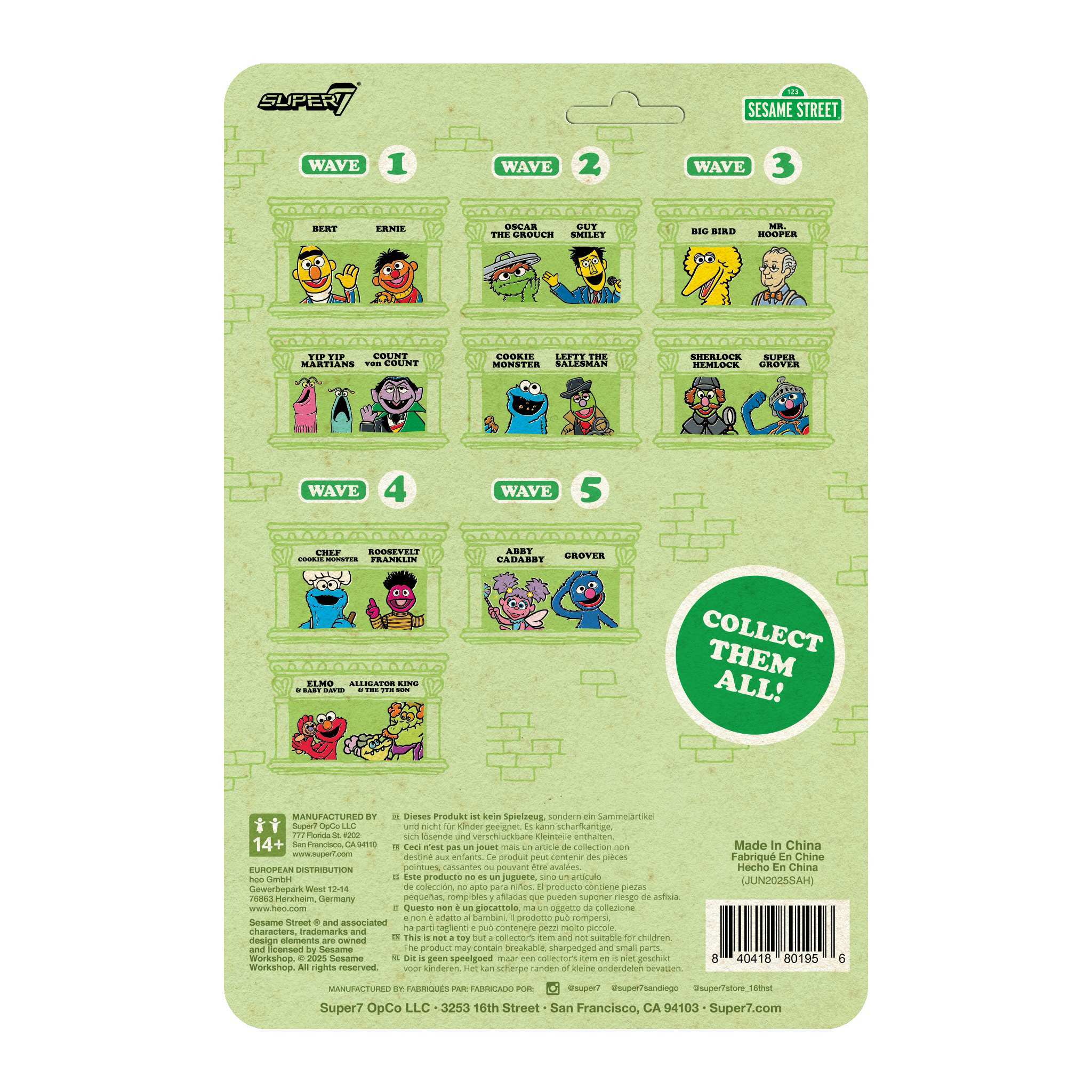 Super7 Sesame Street Abby Cadabby figurină Wave 05 cu baghetă