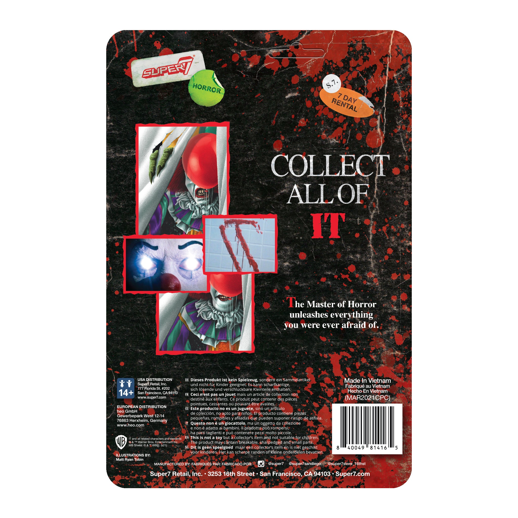 Super7 ReAction IT Pennywise figurina balon