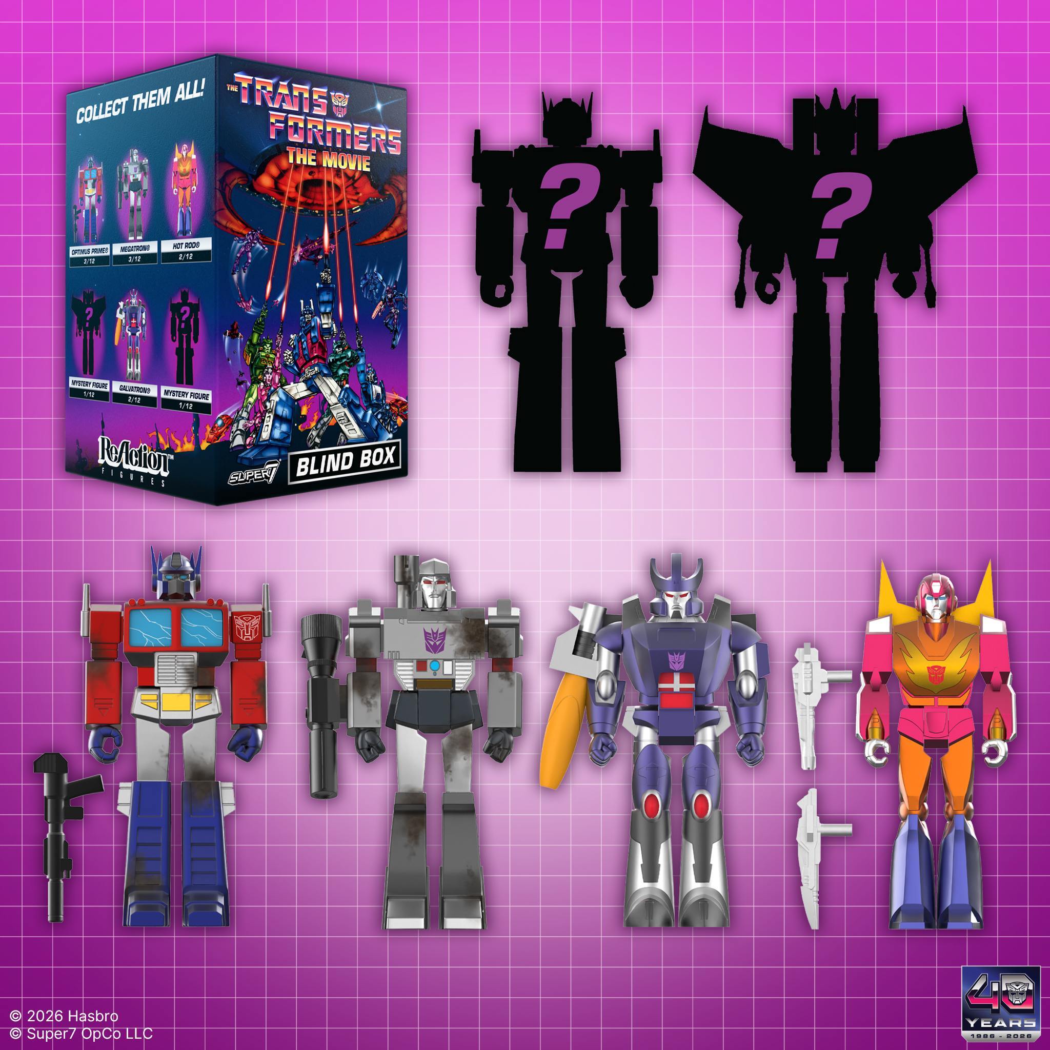 Super7 ReAction Transformers Movie figurina blind box 9,5 cm