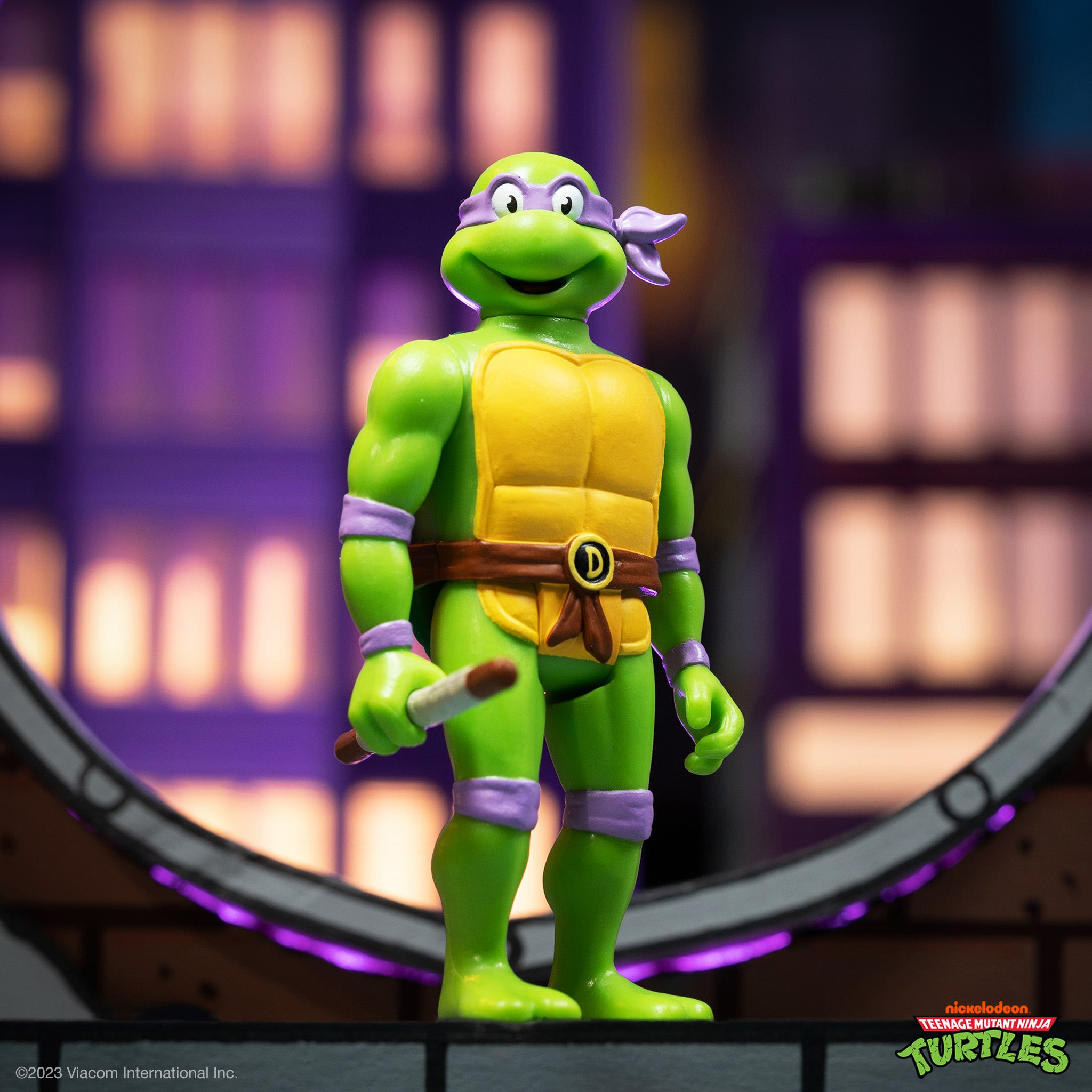Super7 TMNT ReAction Donatello Toon figurina cu baston