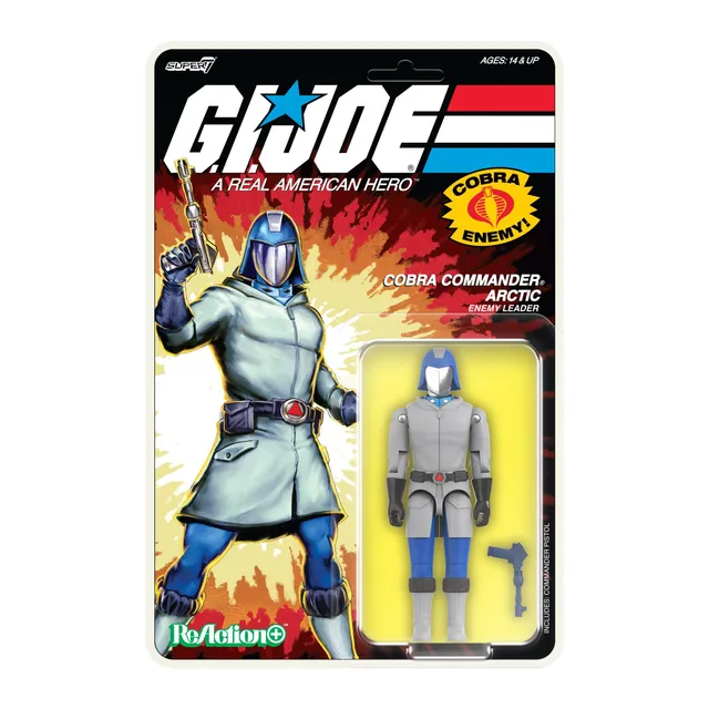 Super7 G.I. Joe ReAction+ Arctic Cobra Commander figurina cartoon 9,5 cm