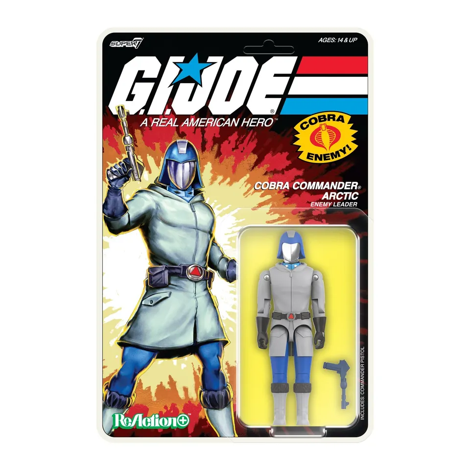 Super7 G.I. Joe ReAction+ Arctic Cobra Commander figurina cartoon 9,5 cm