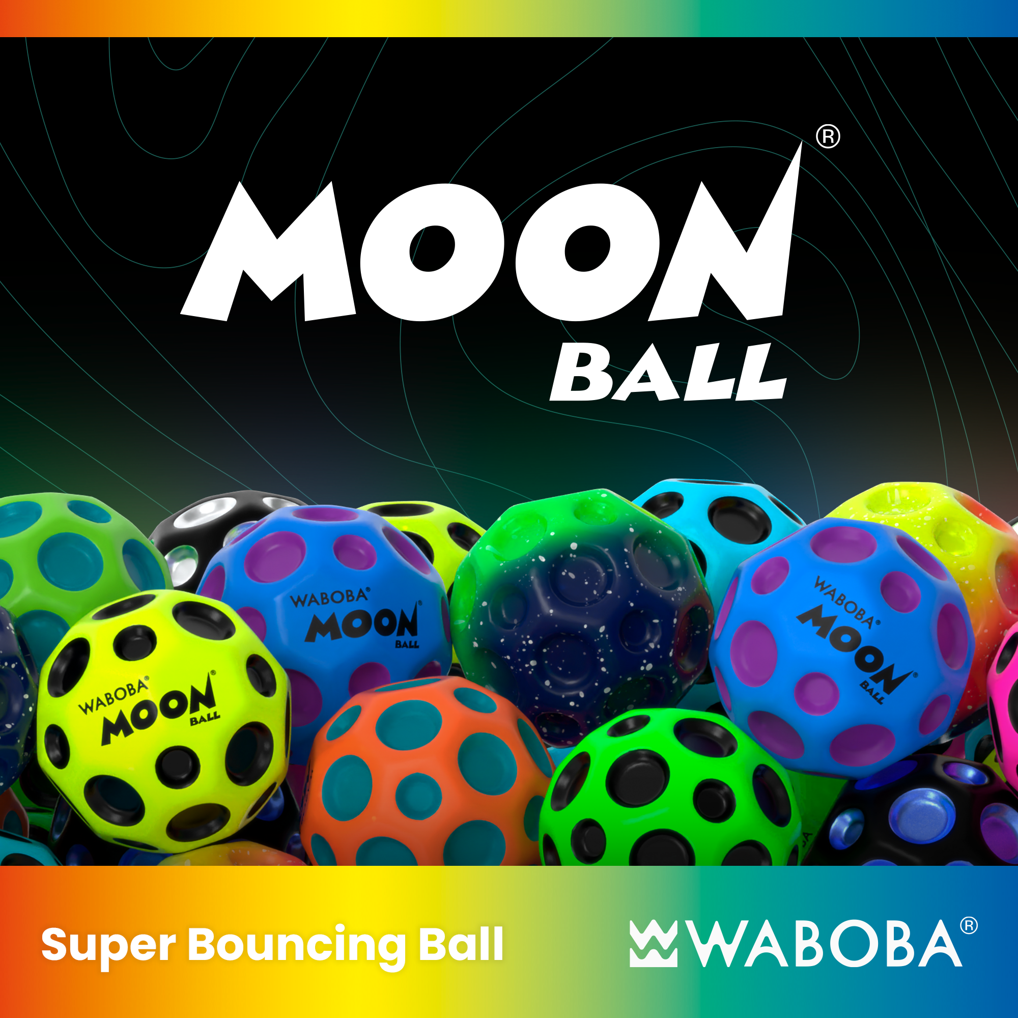 Waboba Moon minge saritoare galben neon 63 mm