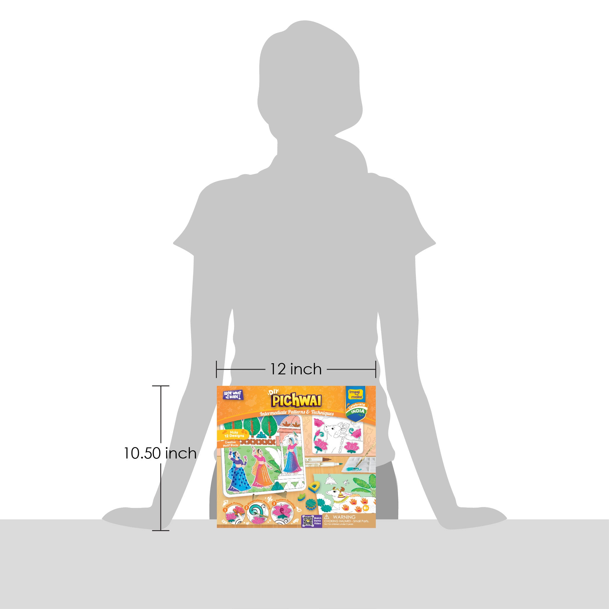 Imagimake DIY Pichwai Kit pictura 3 panze acuarela