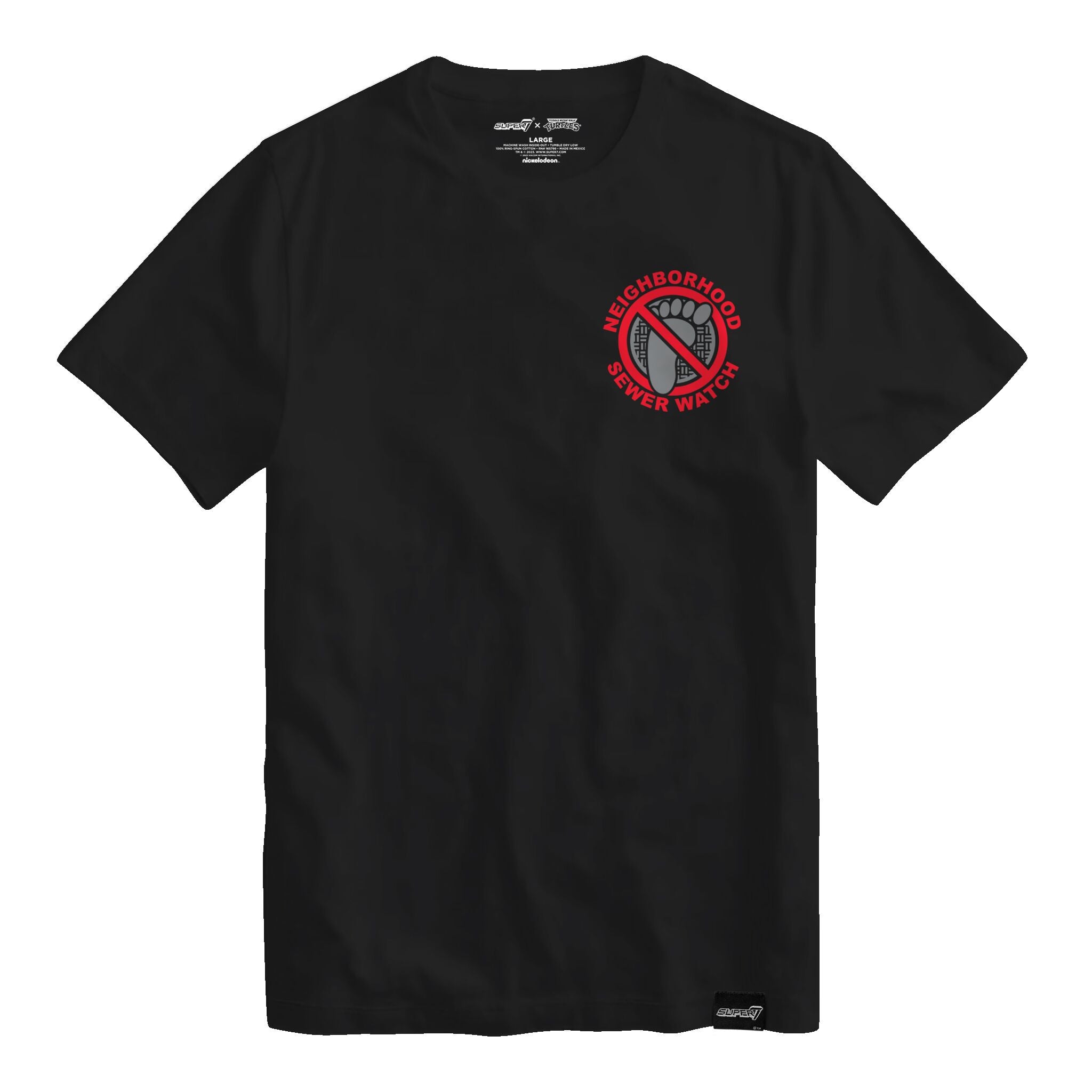 Super7 TMNT Undercover Turtle tricou negru bumbac