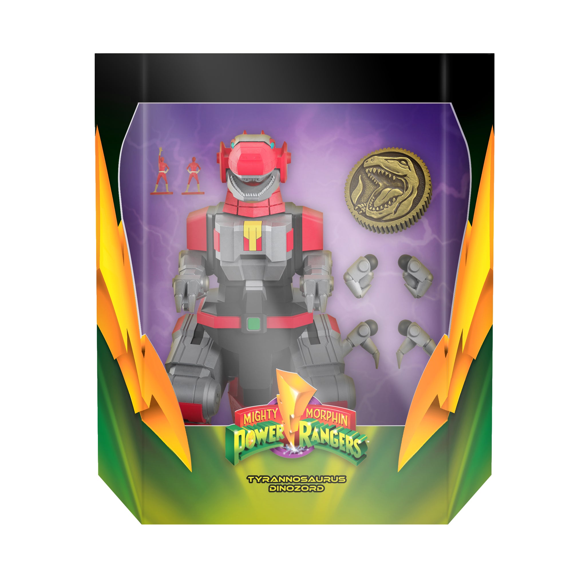 Super7 Power Rangers Ultimates Tyrannosaurus Dinozord figură 8 inch