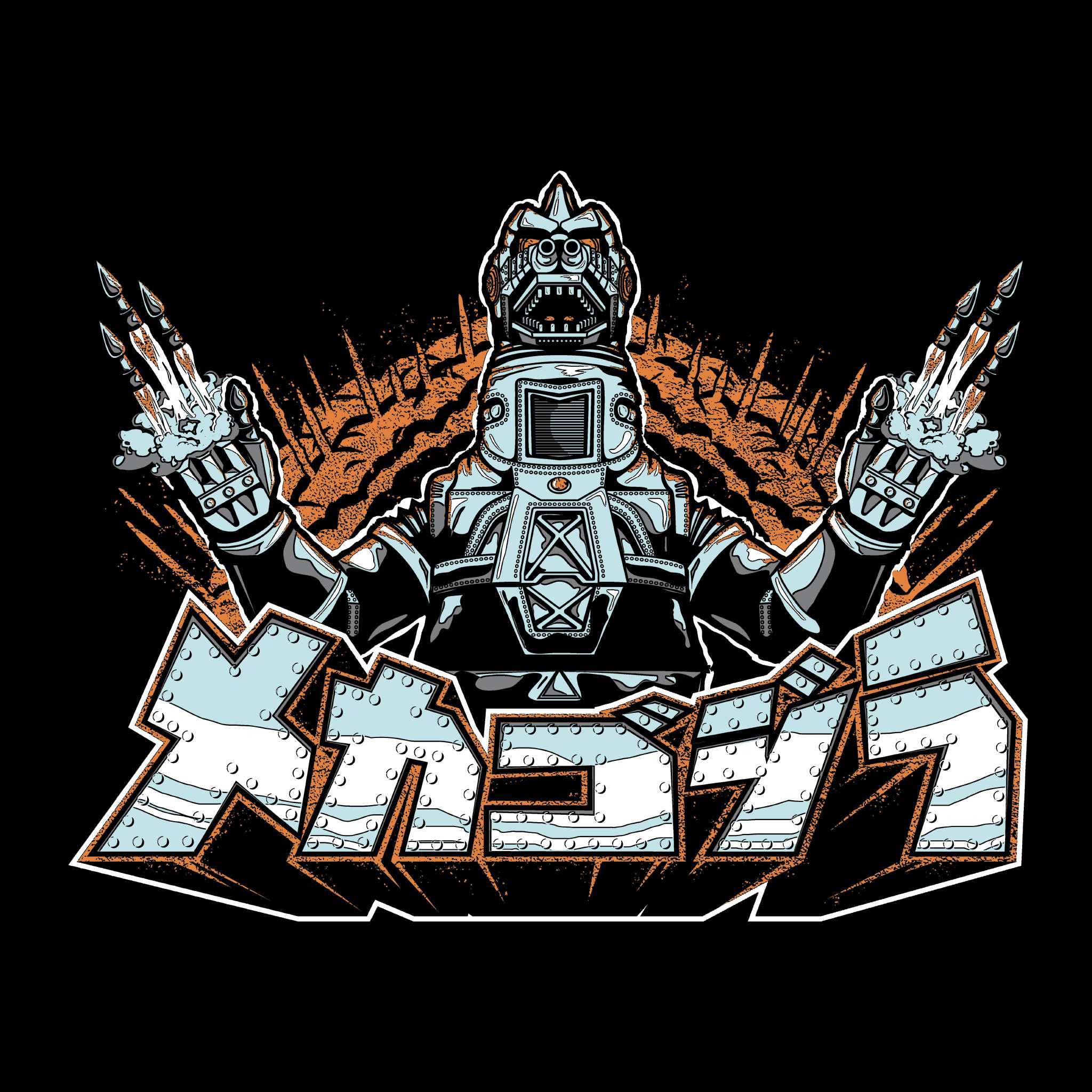 Super7 Toho Mechagodzilla tricou negru bumbac