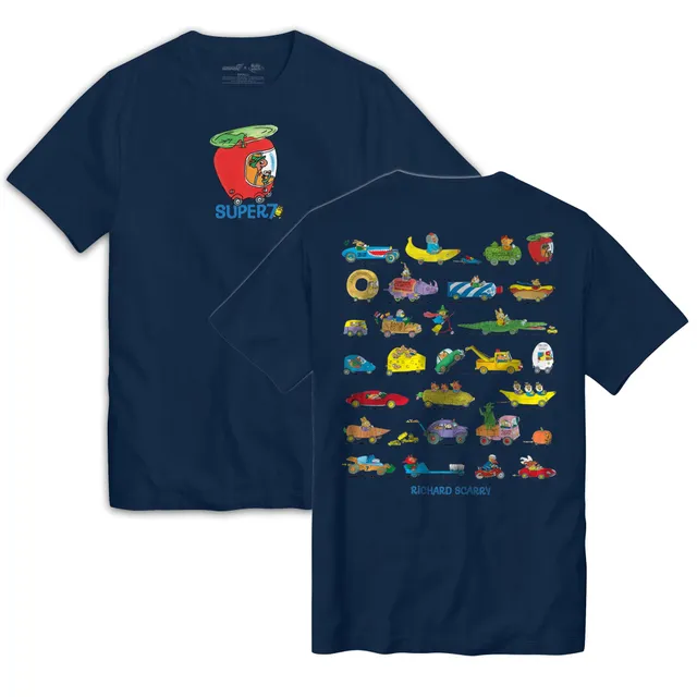 Super7 Richard Scarry Lowly Worm tricou bumbac bleumarin