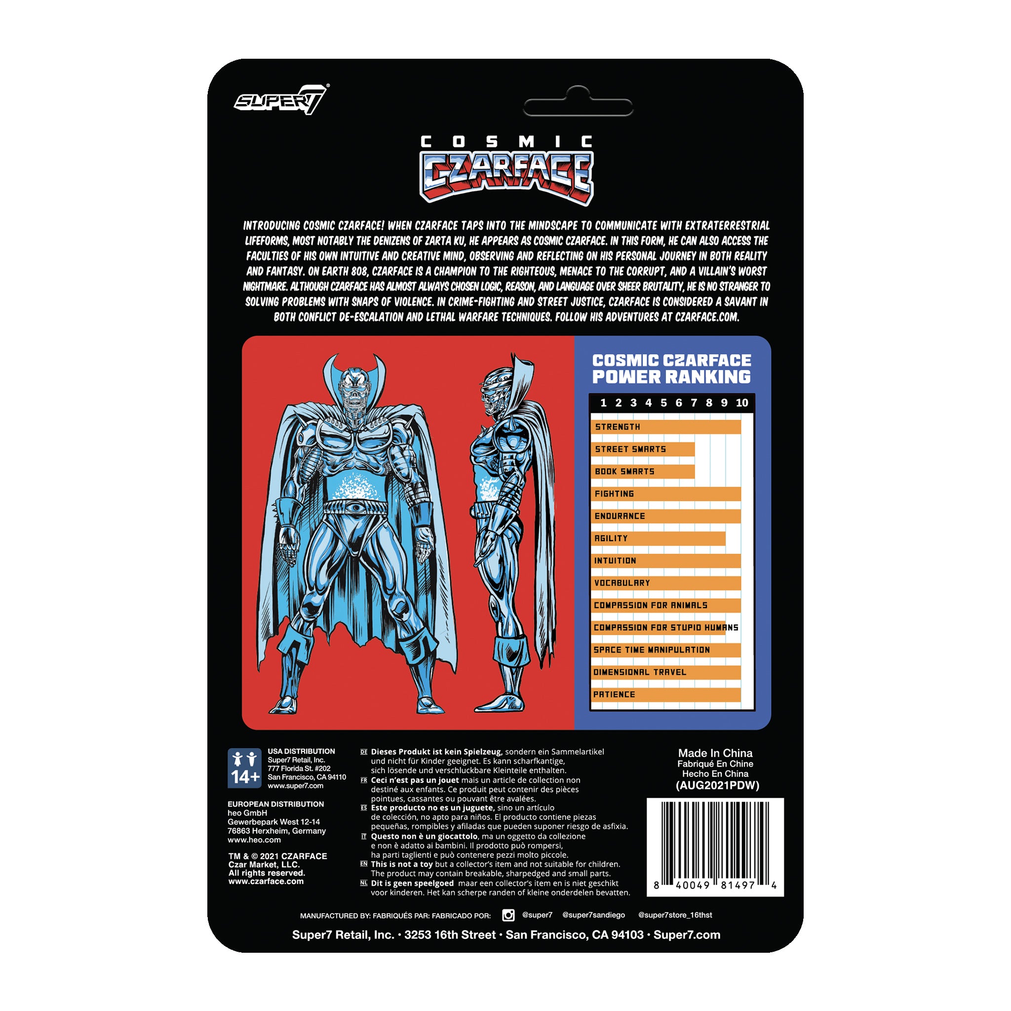 Super7 ReAction Czarface Cosmic figurină 9,5cm glitter