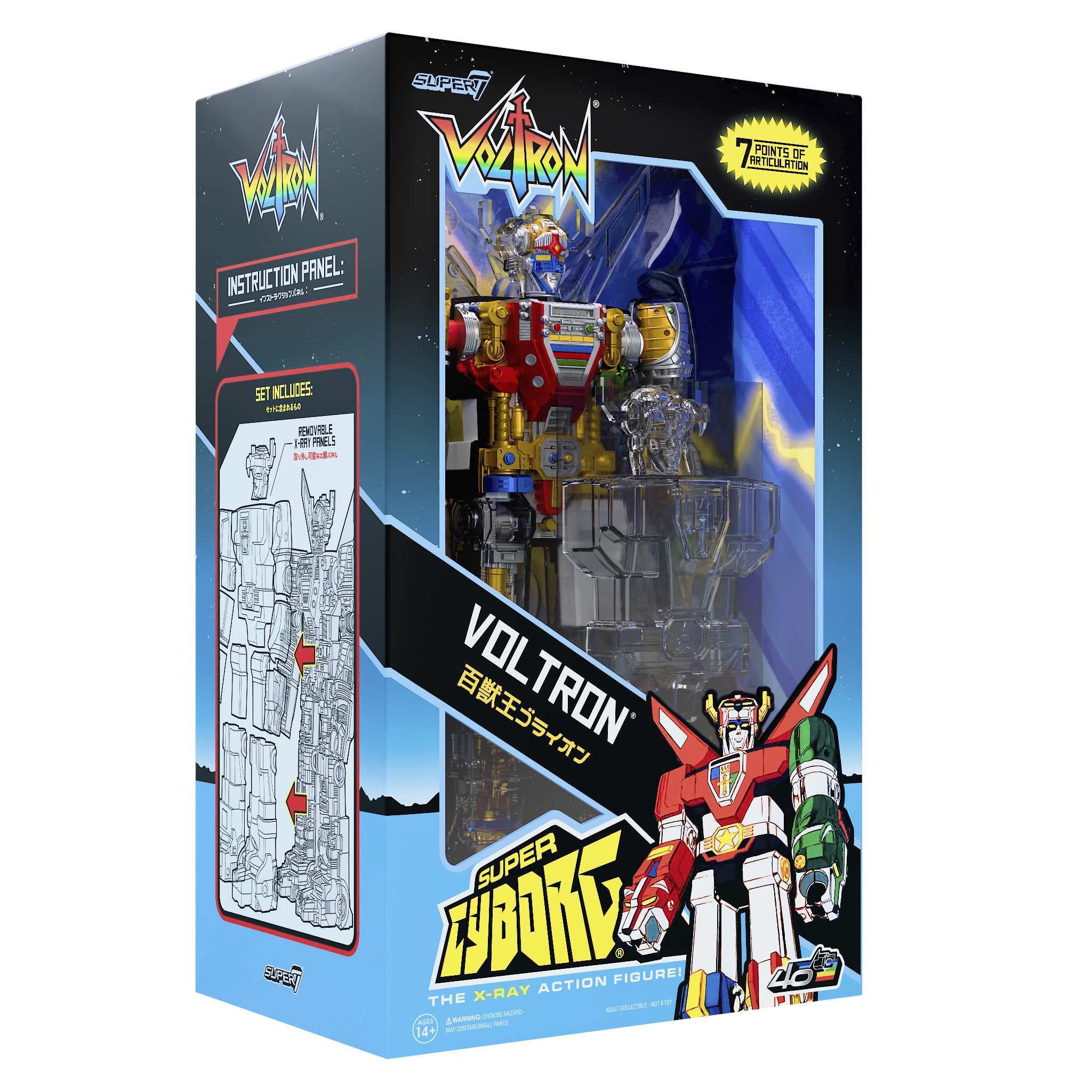 Super7 Super Cyborg Voltron Clear figurina robot 28cm