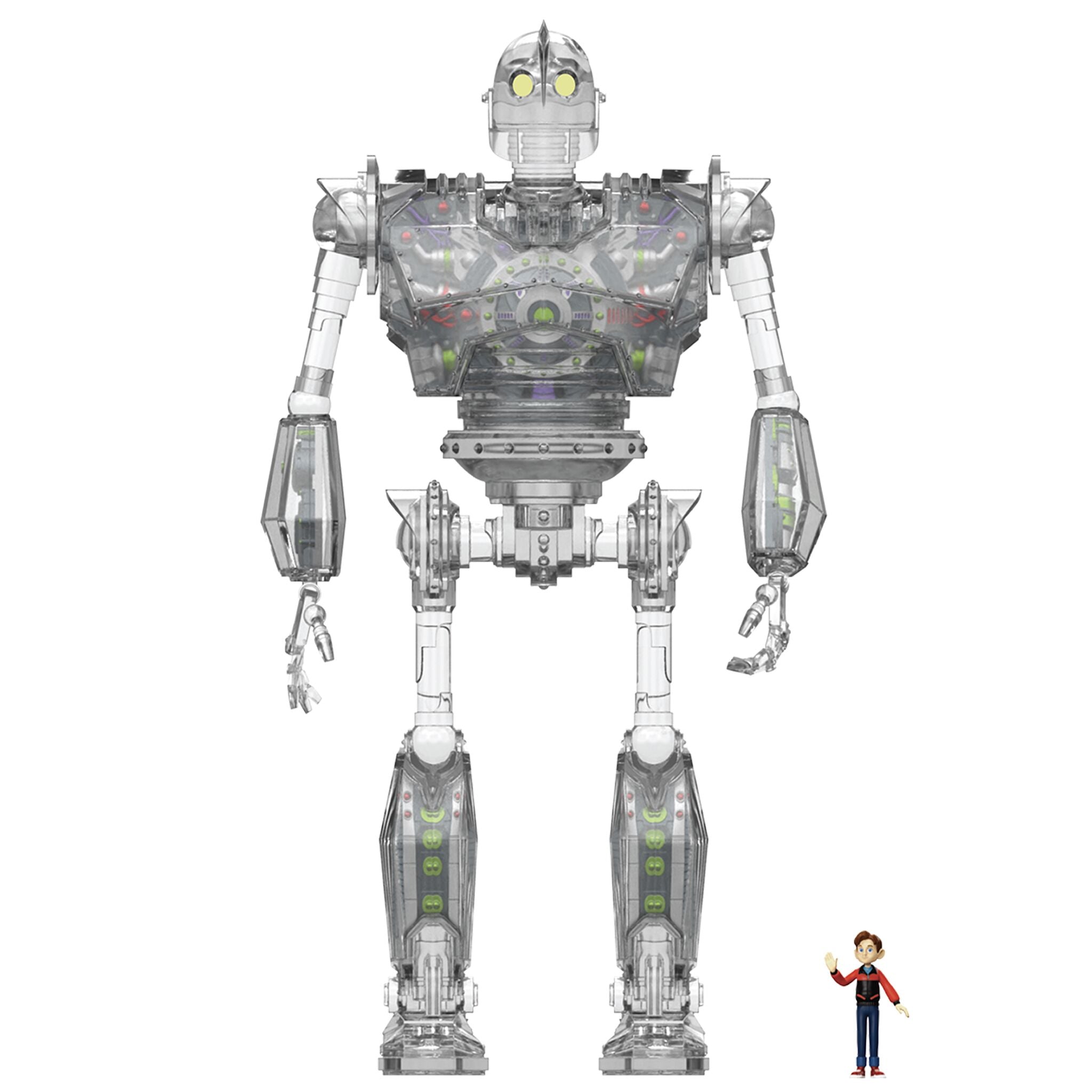 Super7 Iron Giant Super Cyborg figurina transparent 28 cm