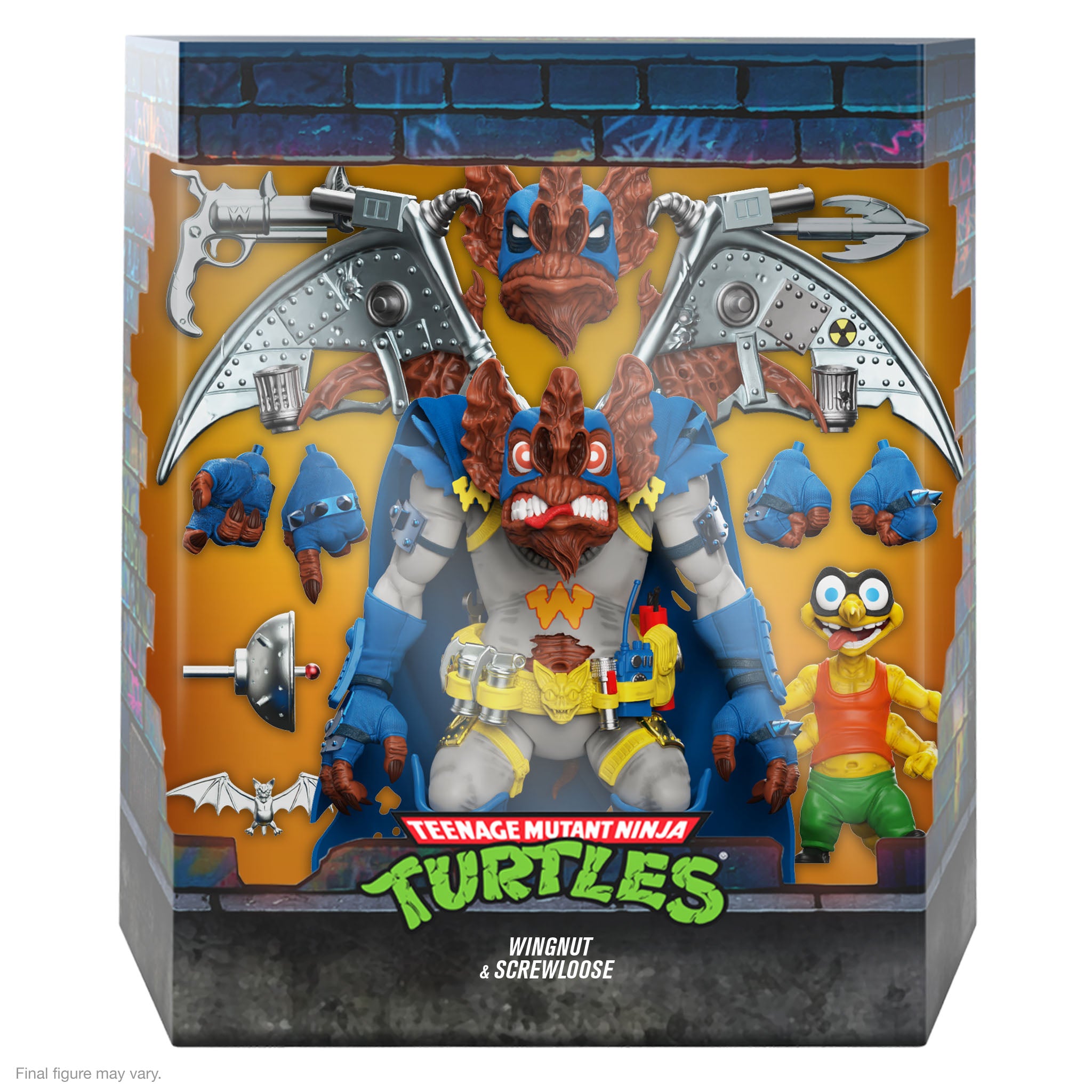 Super7 TMNT Ultimates Wingnut Screwloose figurina 18cm