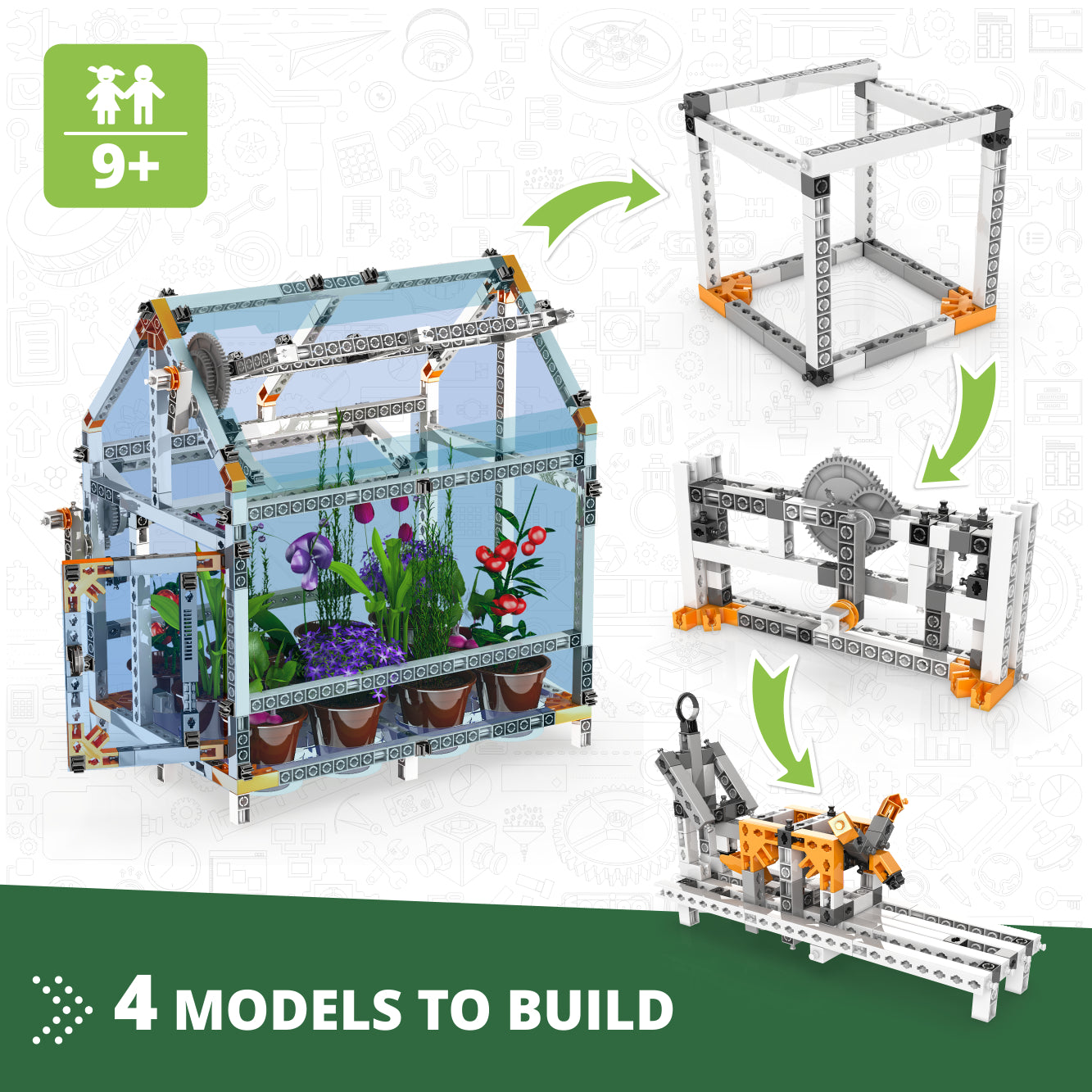 Engino Discovering STEM Botanic Laboratory set constructie sera 4 modele
